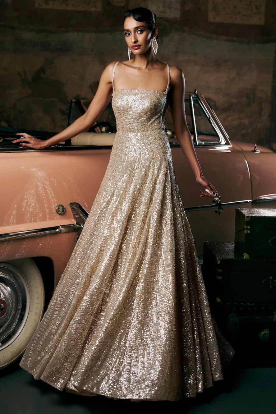 Champagne Sequin Gown Champagne Sequin Gown