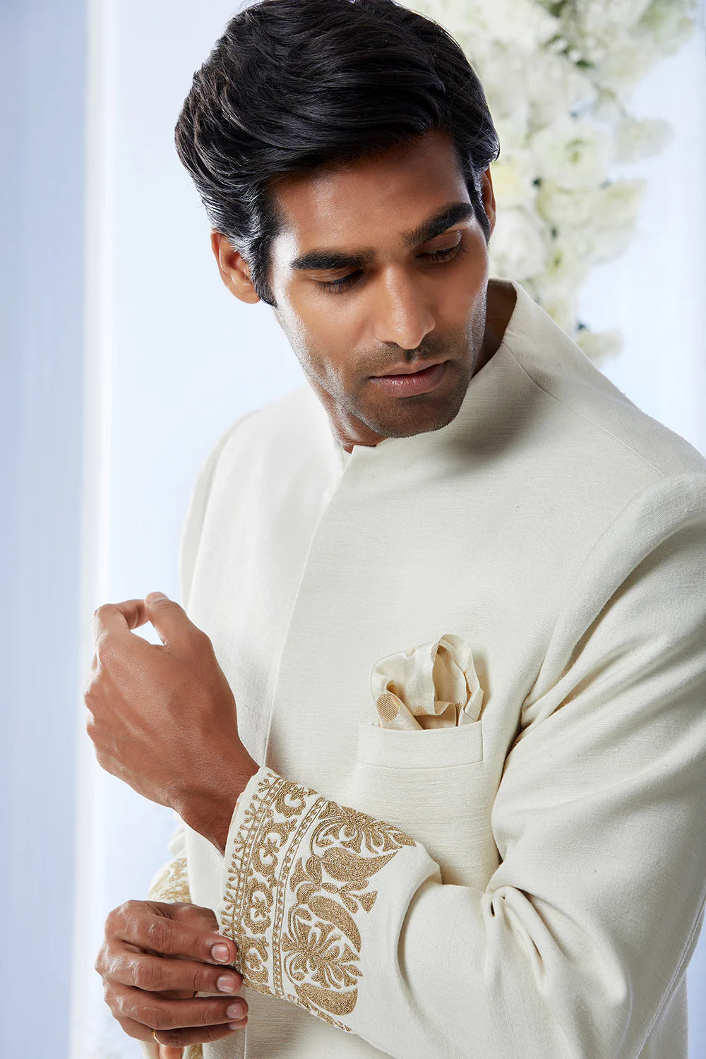 Ivory Sherwani Set