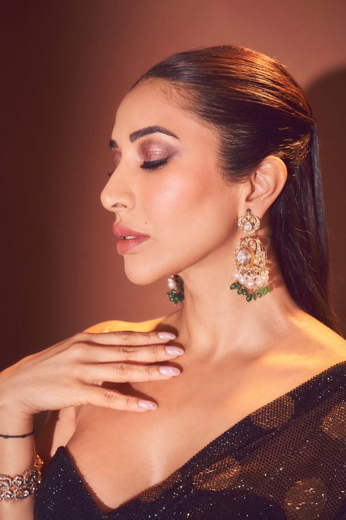 Sophie Choudry in Dottie Saree Set