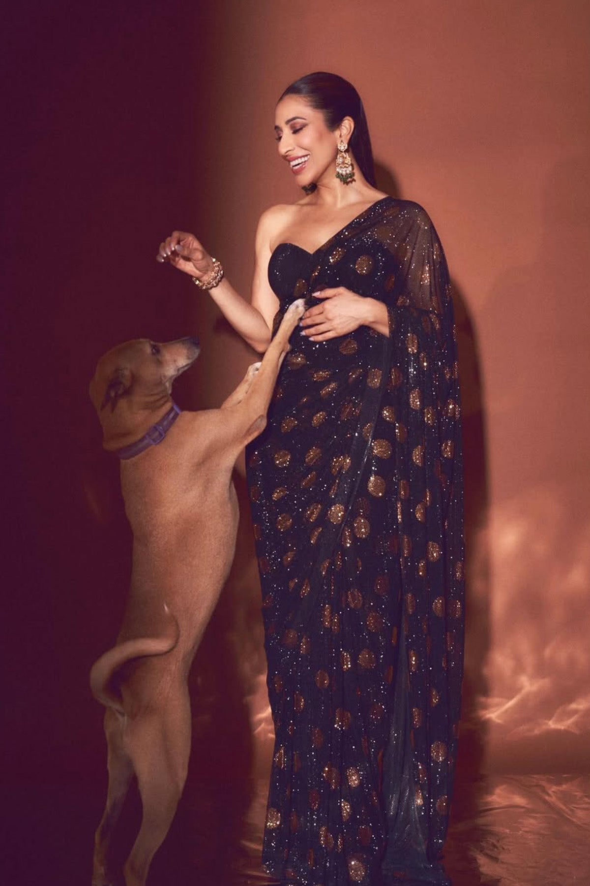 Sophie Choudry in Dottie Saree Set