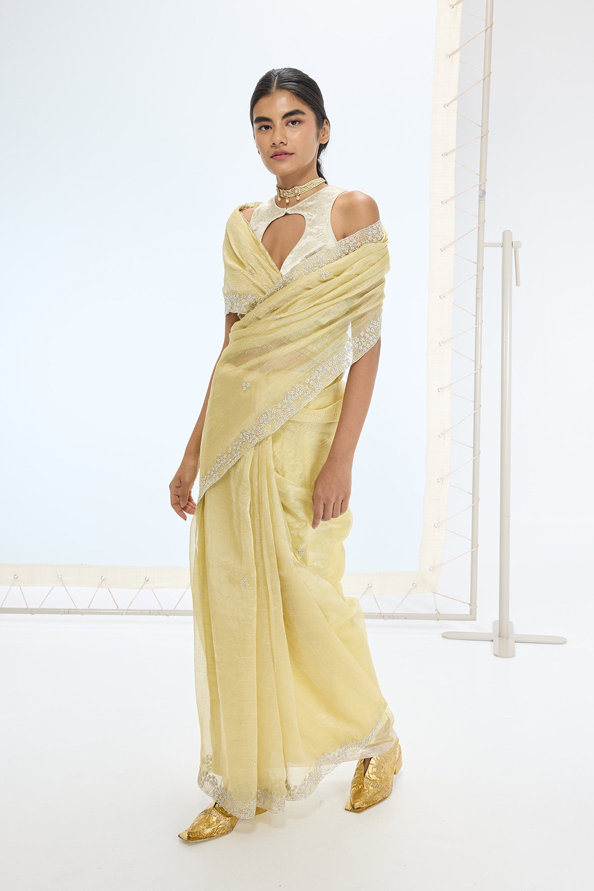 The Eva Saree in Lemon