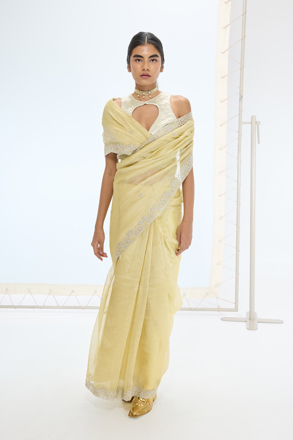 The Eva Saree in Lemon
