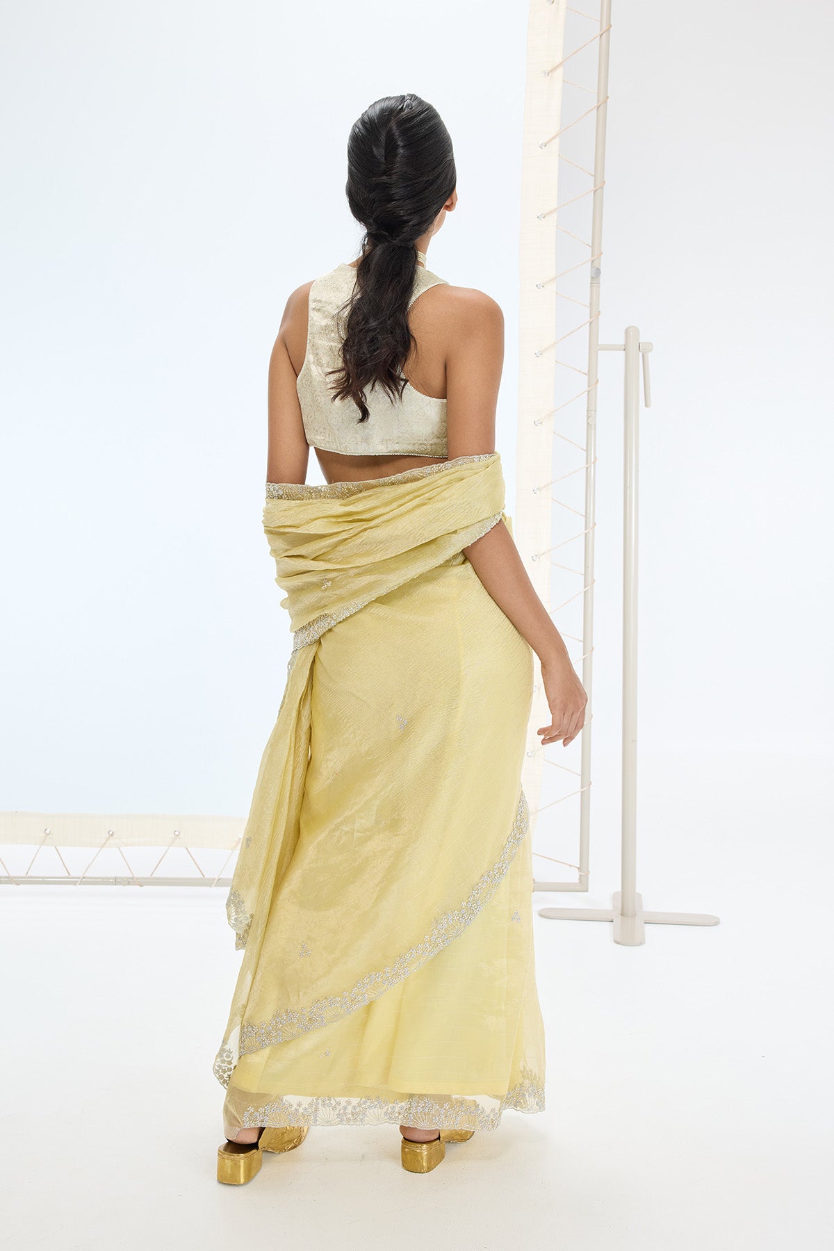 The Eva Saree in Lemon