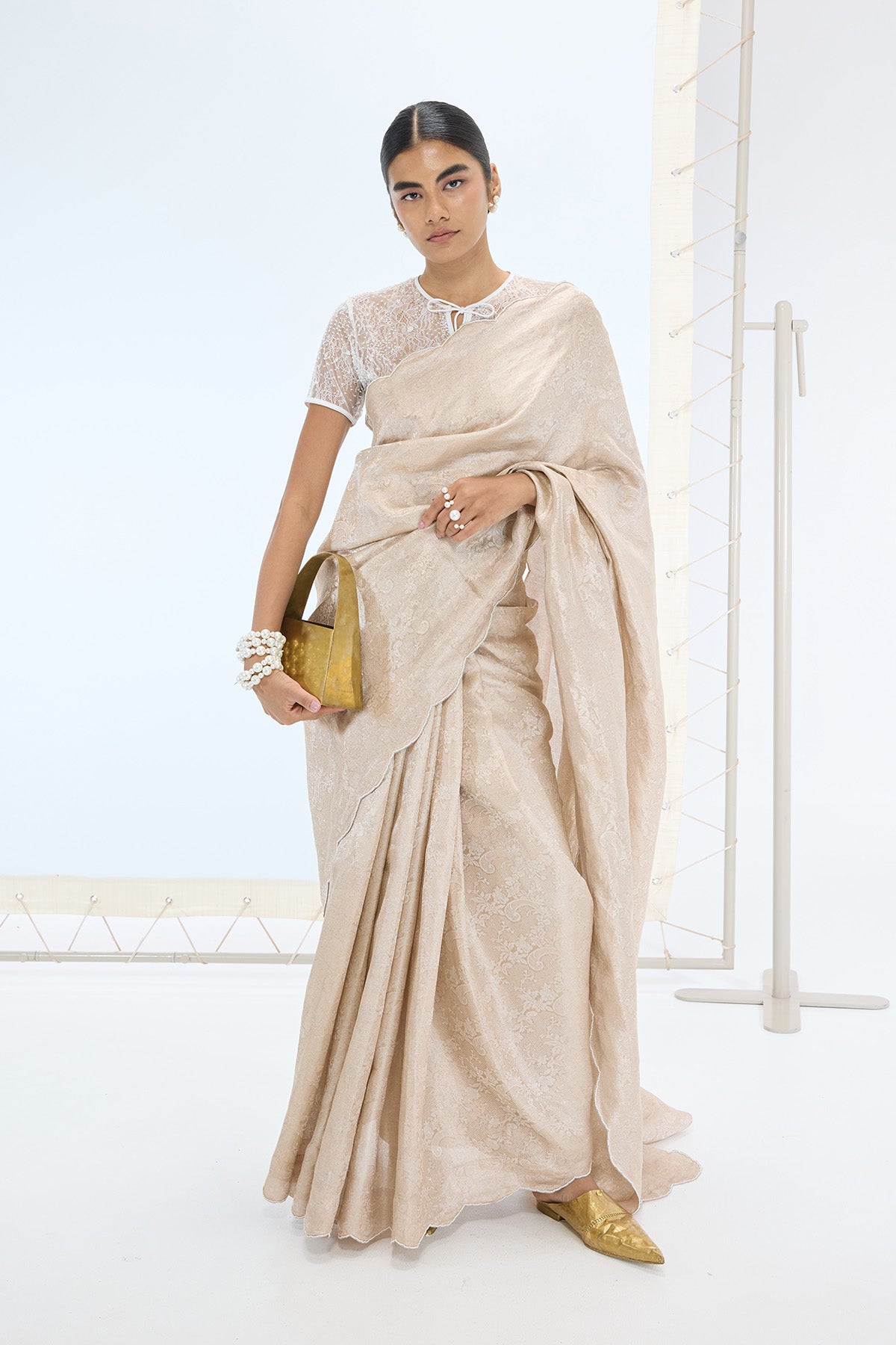 The Jenna Saree in Peach