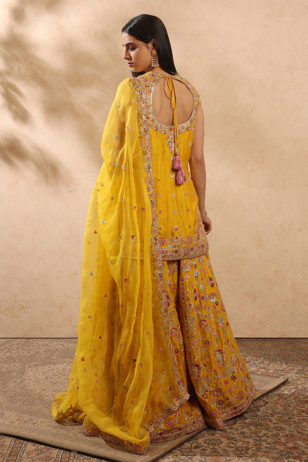 Mustard Sharara Set