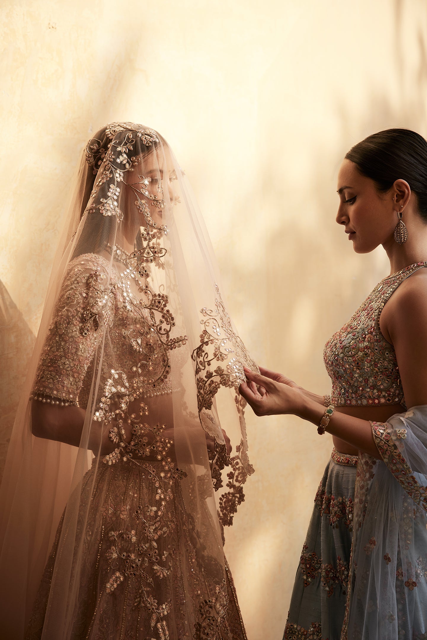 Rose Pink Mirror Lehenga