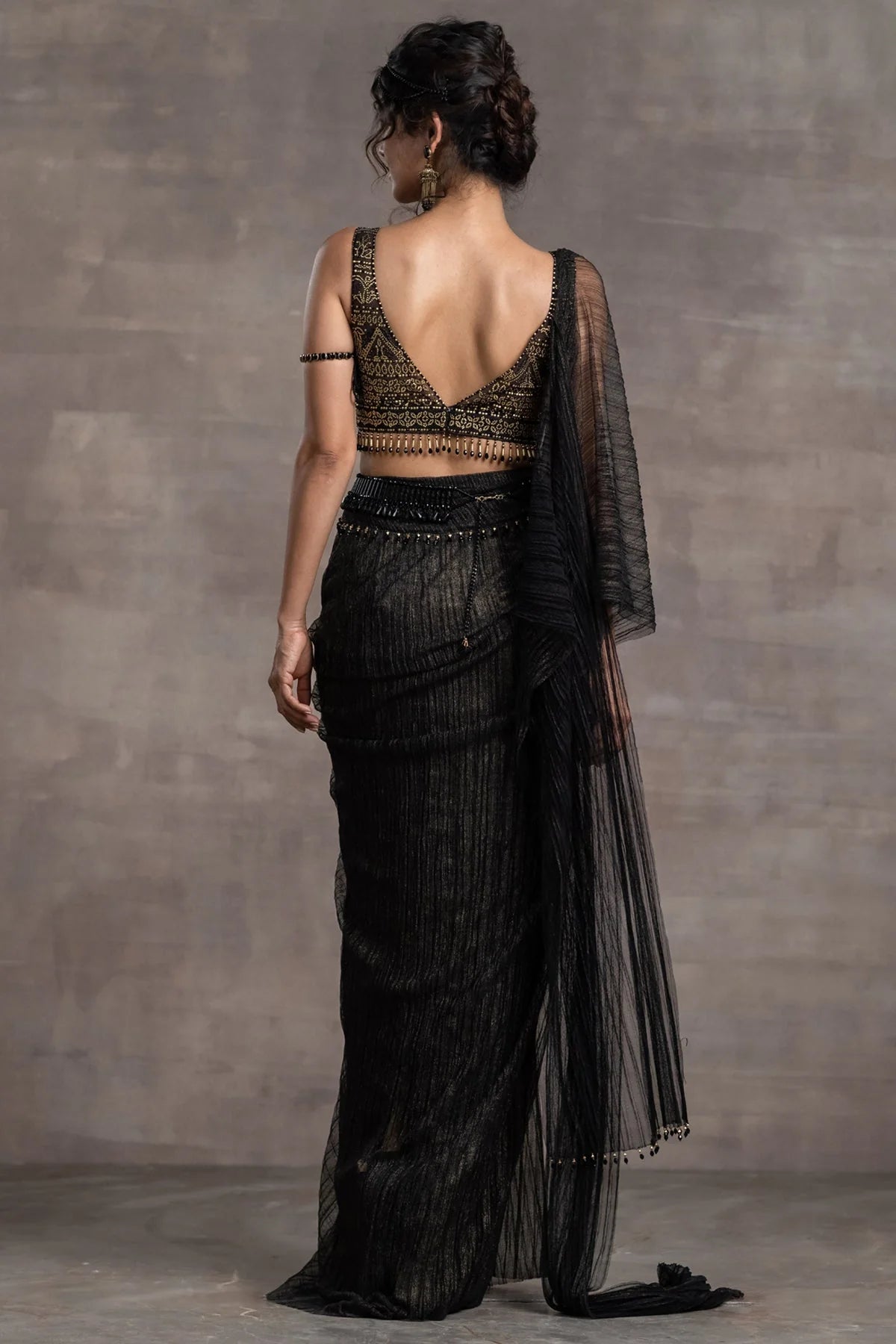 CONCEPT SAREE WITH STUDDED BLOUSE