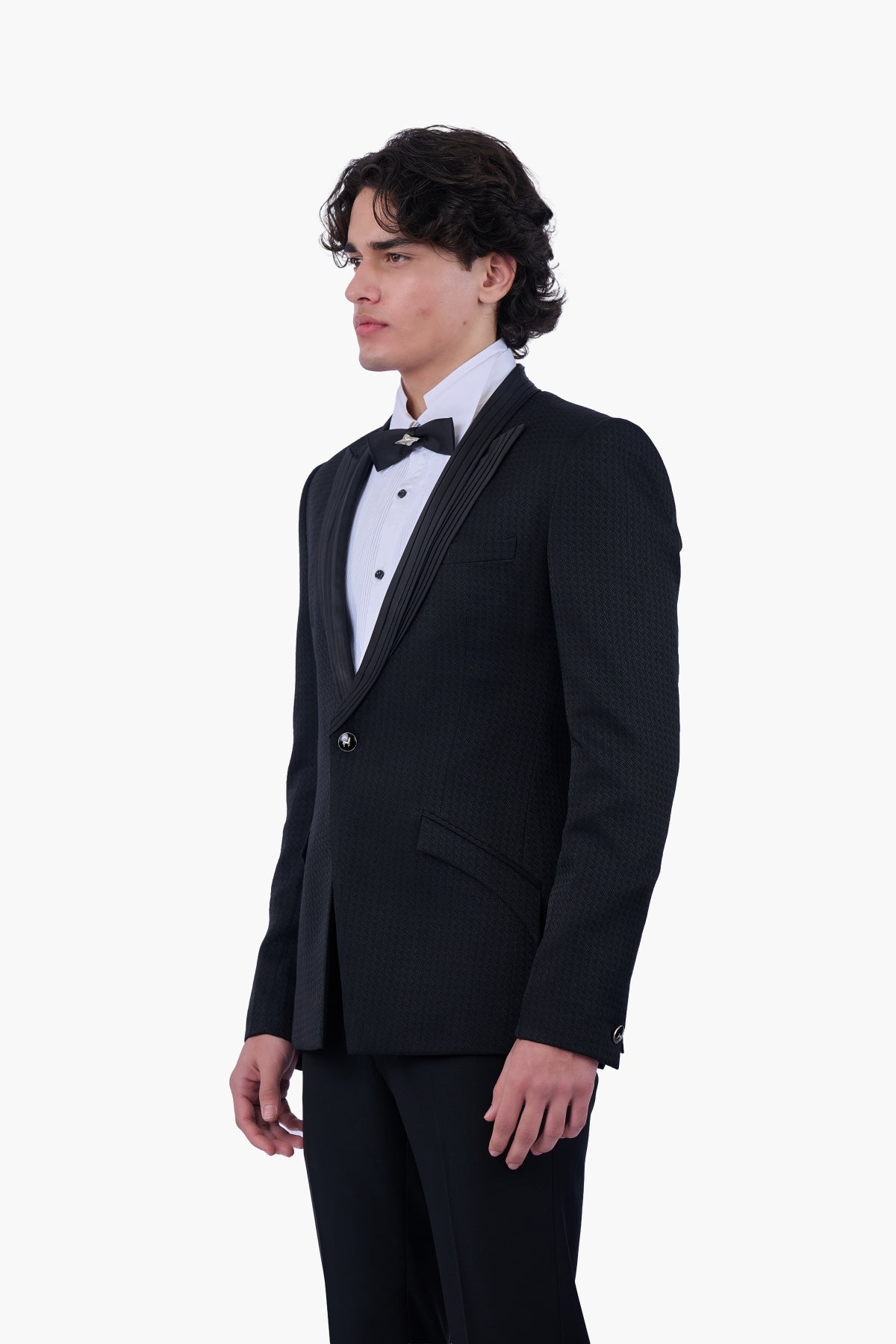 Tonal Geometric Jacquard Tuxedo