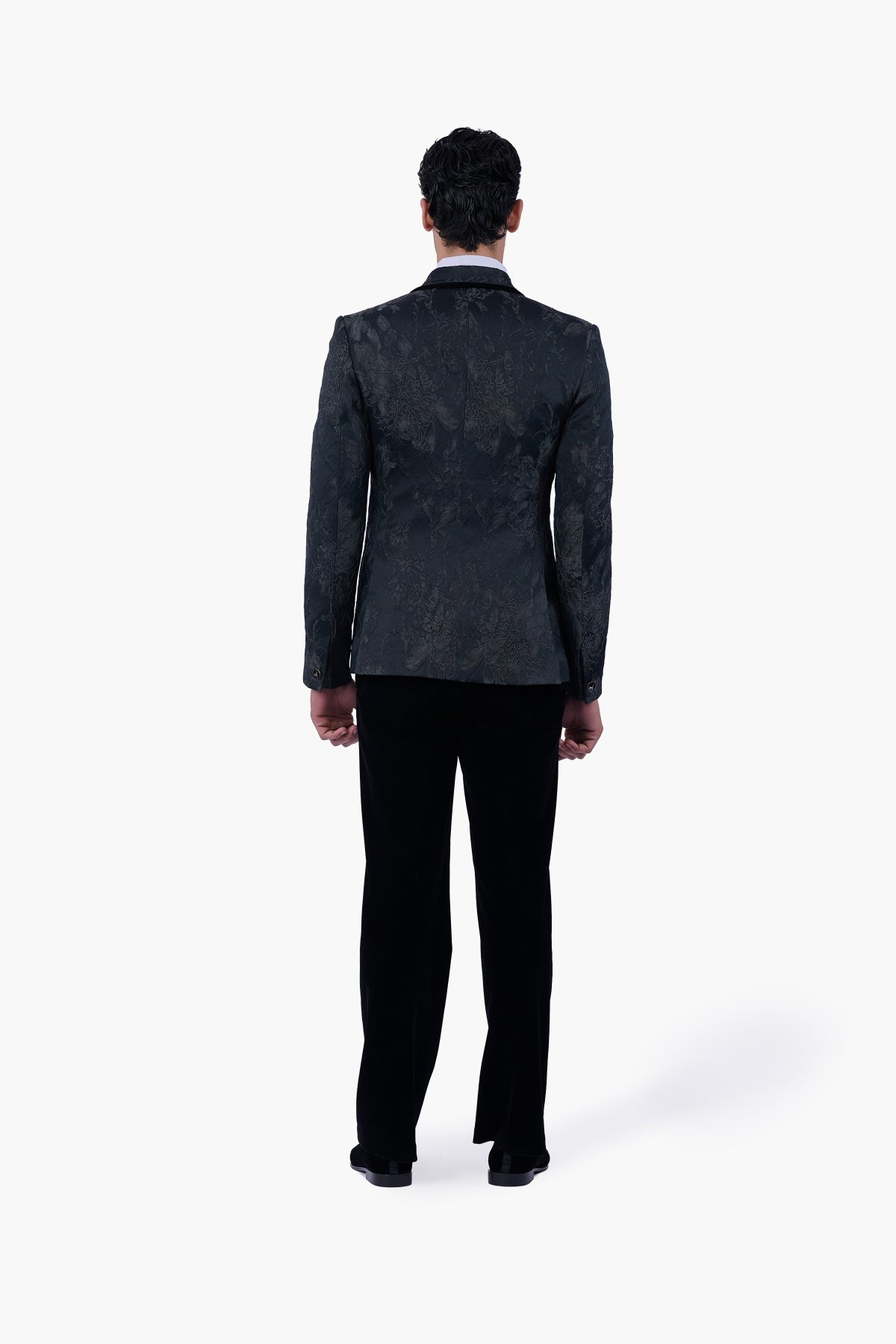 Floral Textured Brocade Tuxedo