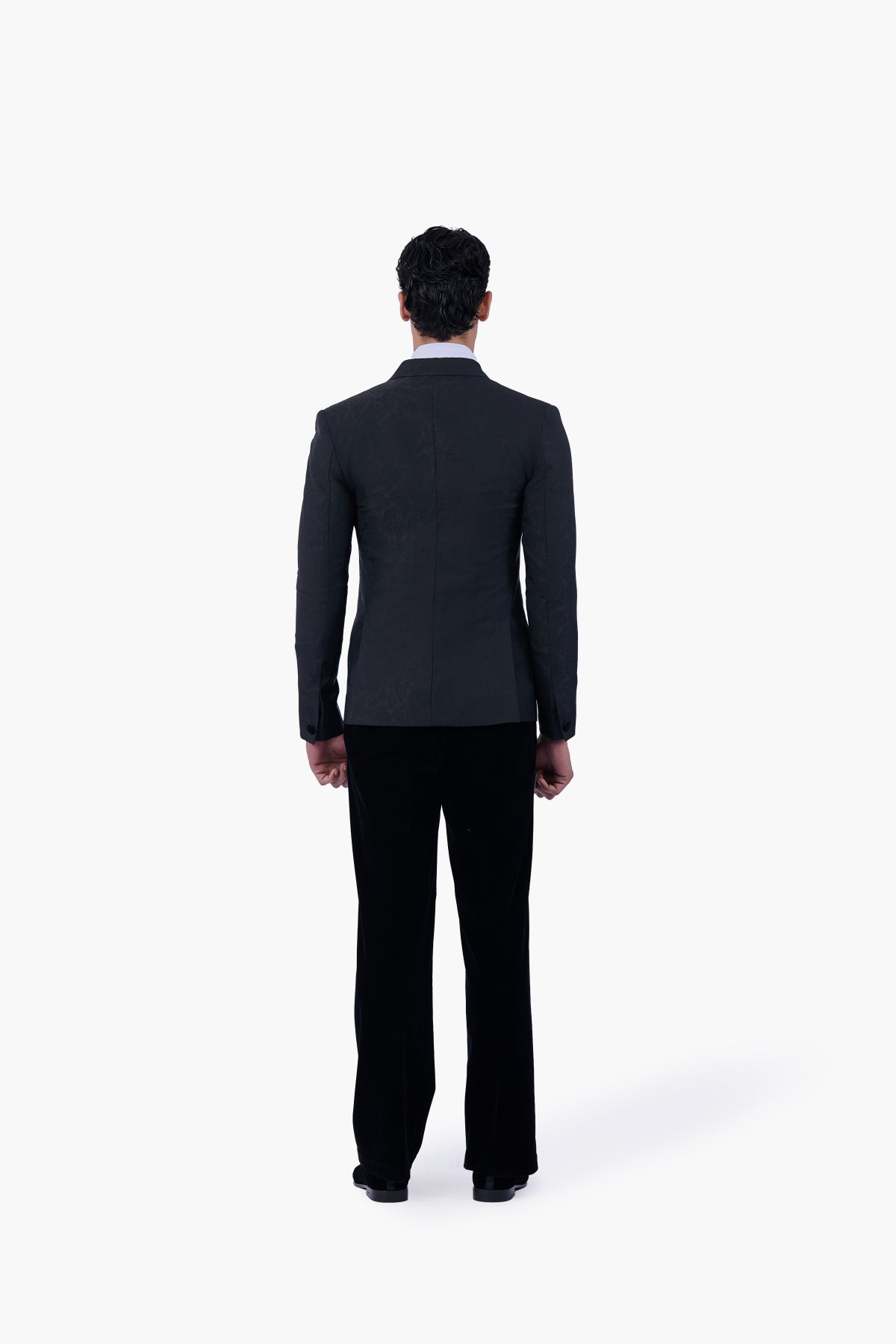 Tonal Paisley Double-Breasted Tuxedo