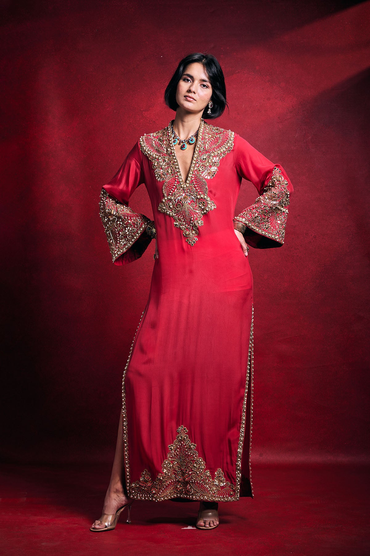 Fuscia Kaftan