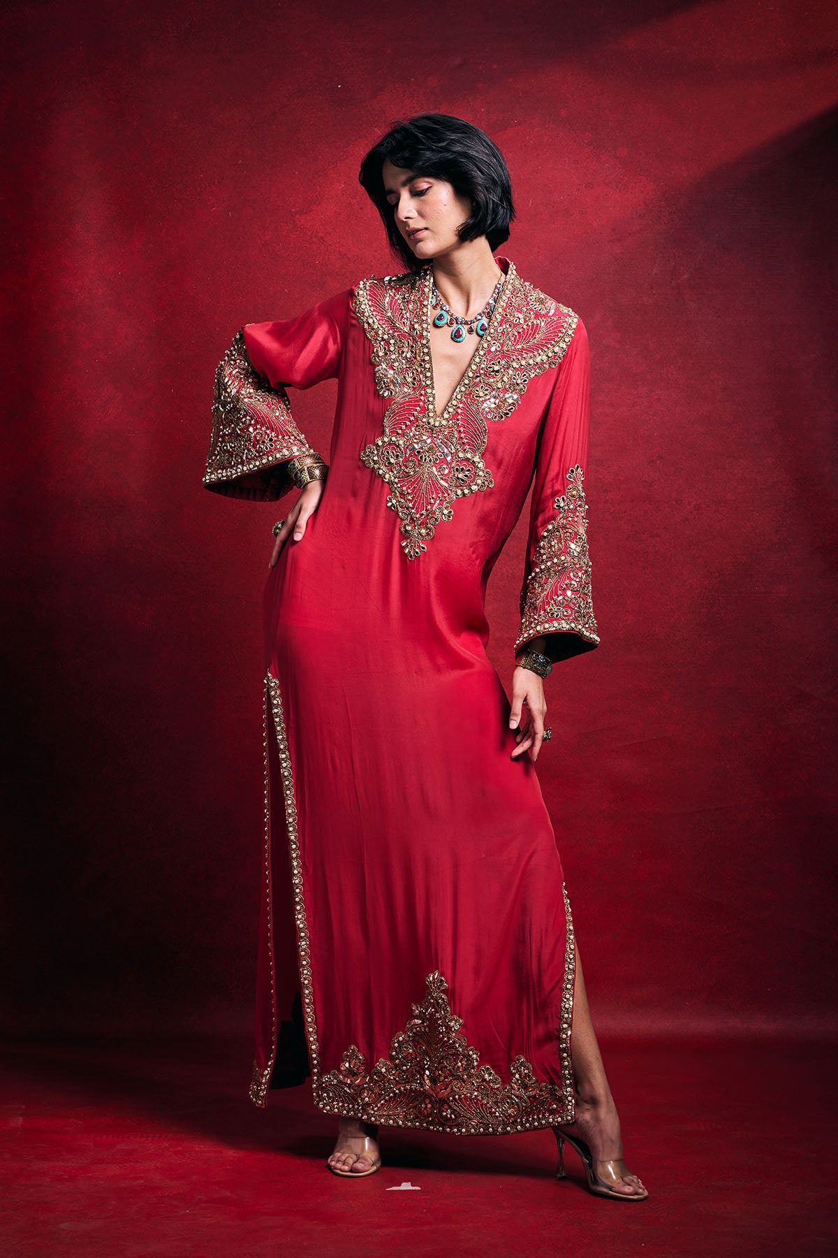 Fuscia Kaftan