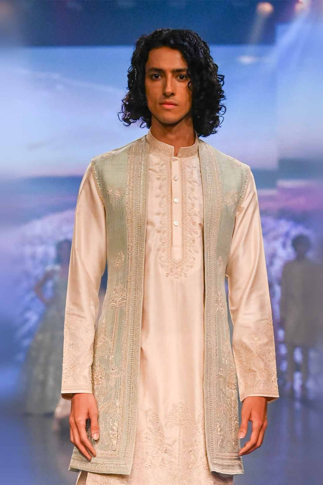 FIRDAUS MINT GREEN OPEN BANDI SET