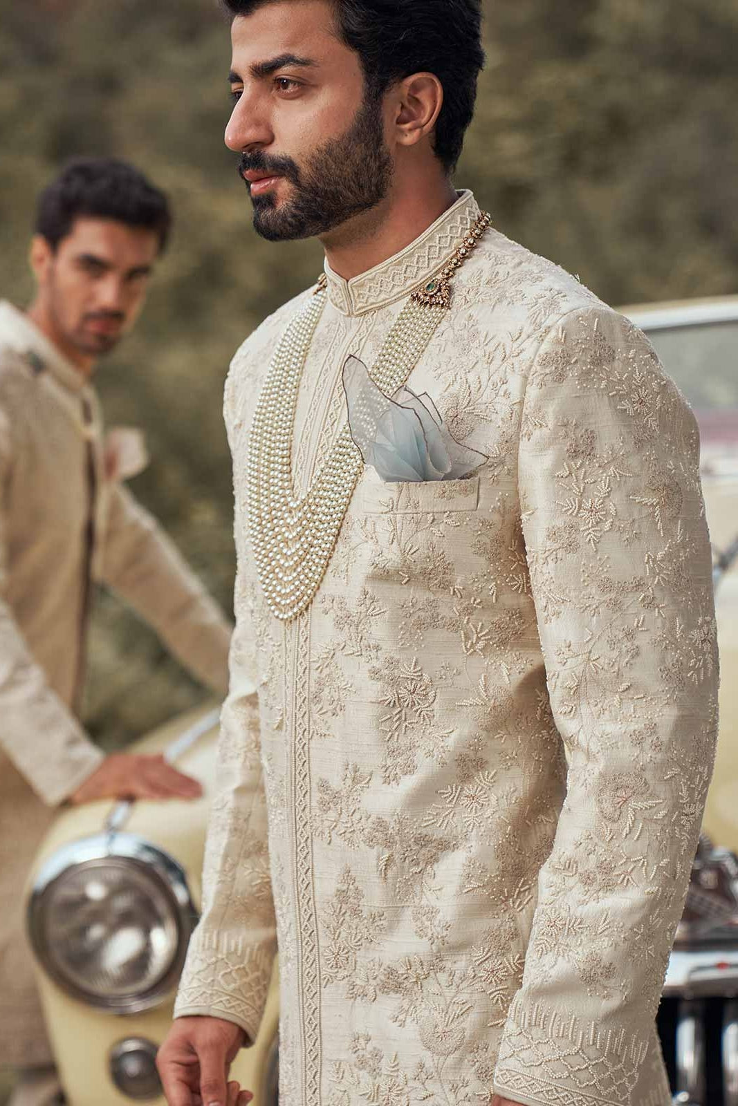 PEARL HIGHLIGHT SHERWANI SET