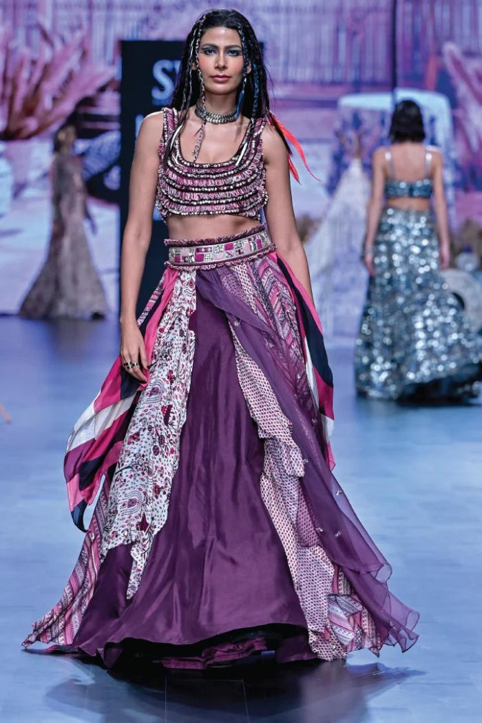 MULTI PRINTED BOHO SKIRT SET