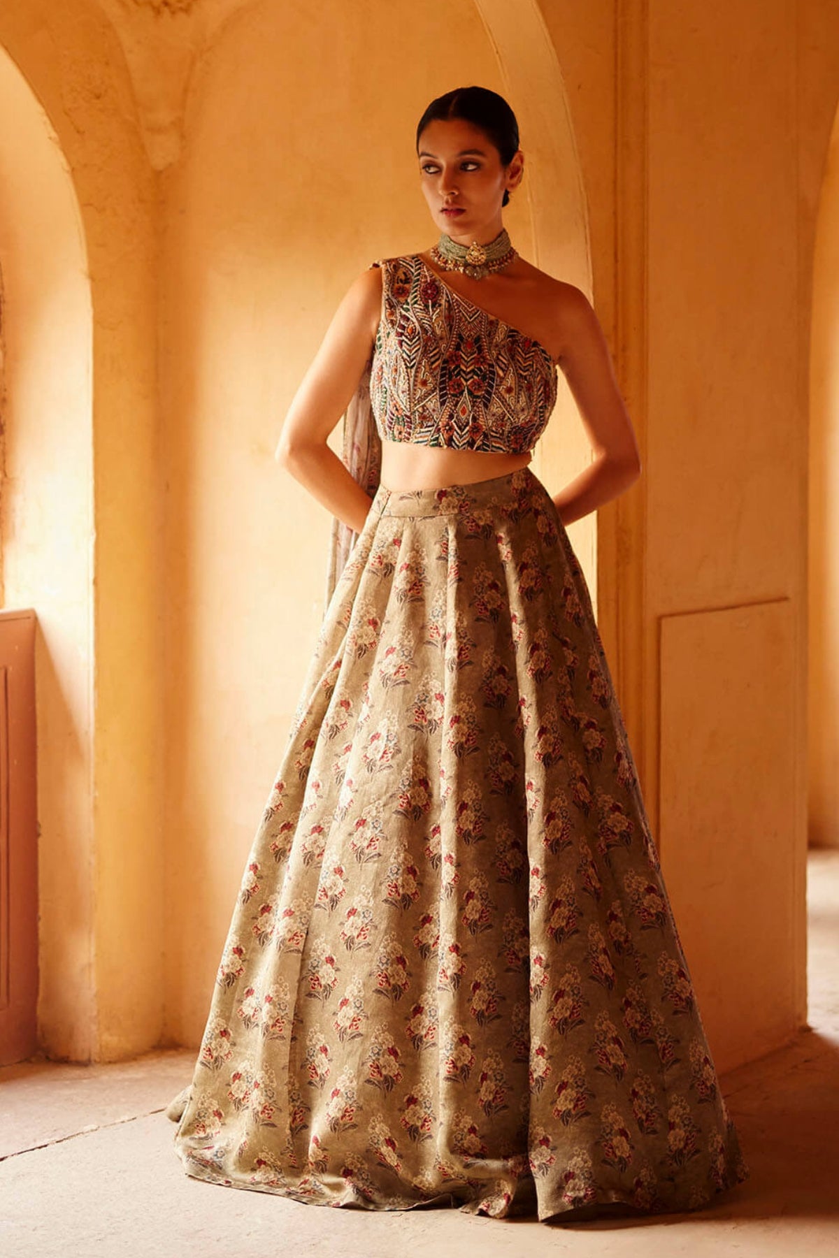 Deva One Shoulder Lehenga Set