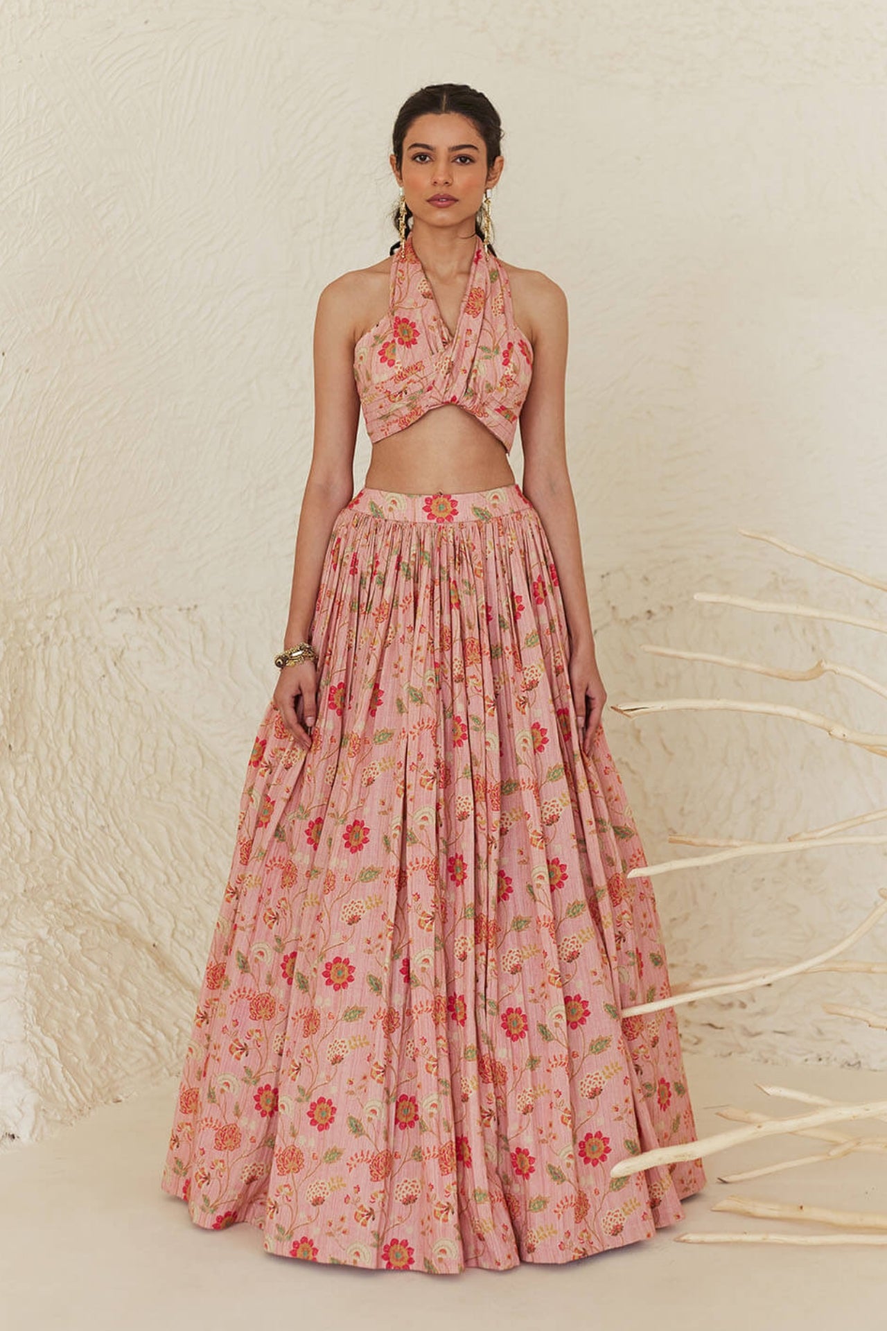 Floral Halter Lehenga
