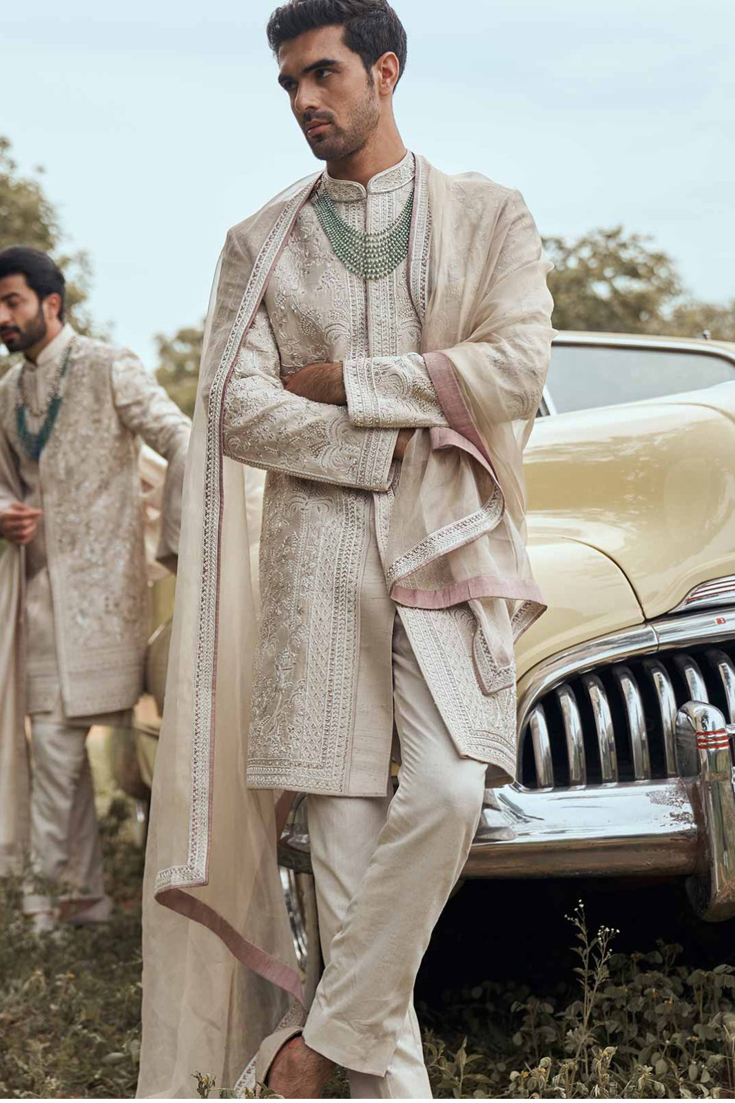 PALM TREE SHERWANI SET