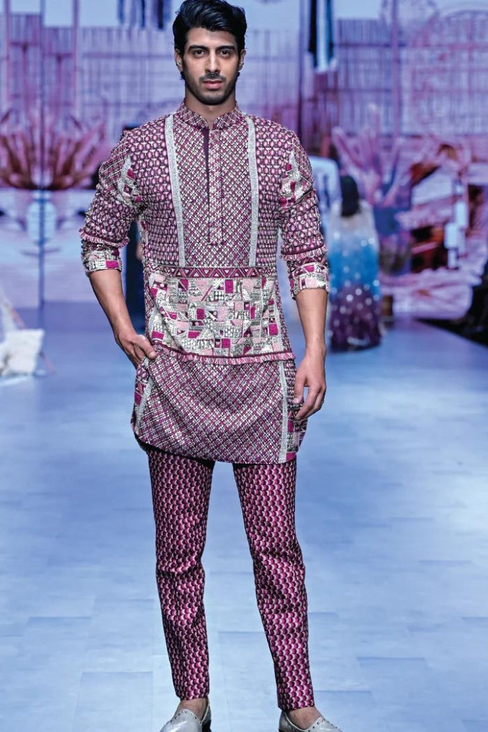 MERLOT PATCHWORK KURTA SET