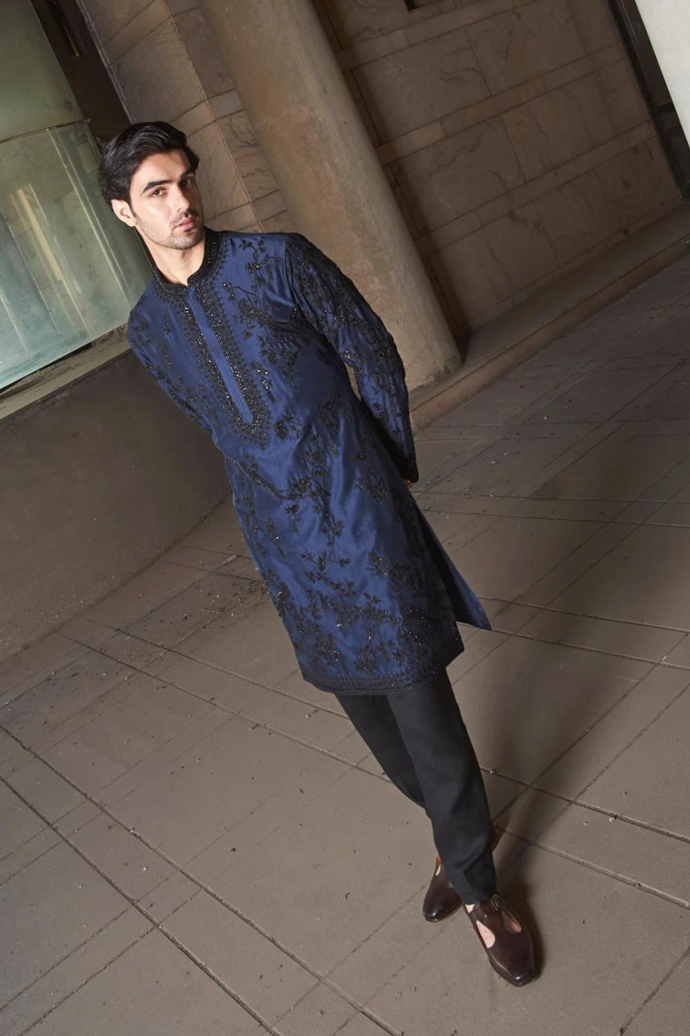 PARROT WITH CREEPER KURTA