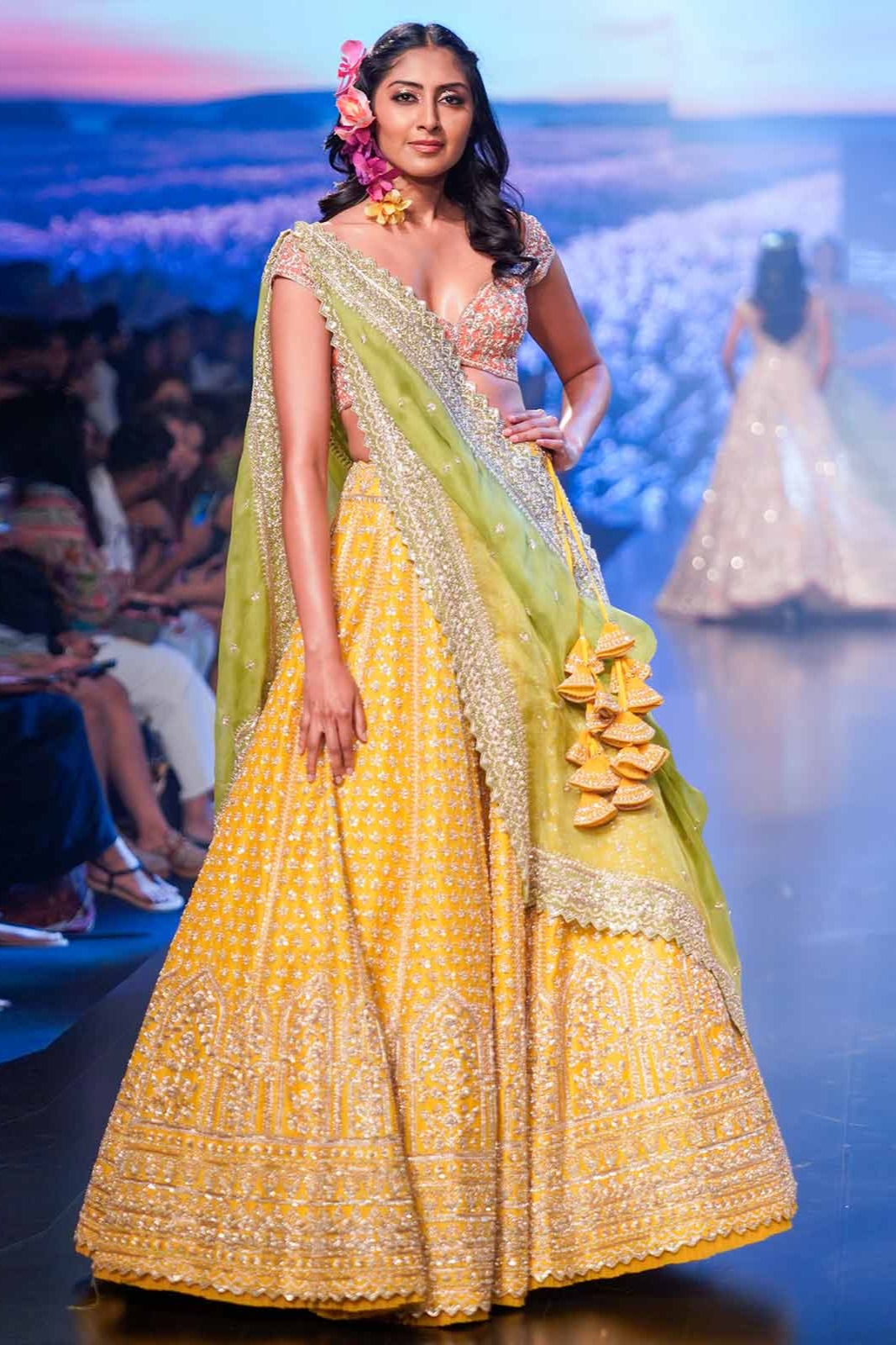 SHUKRANA YELLOW LEHANGA SET