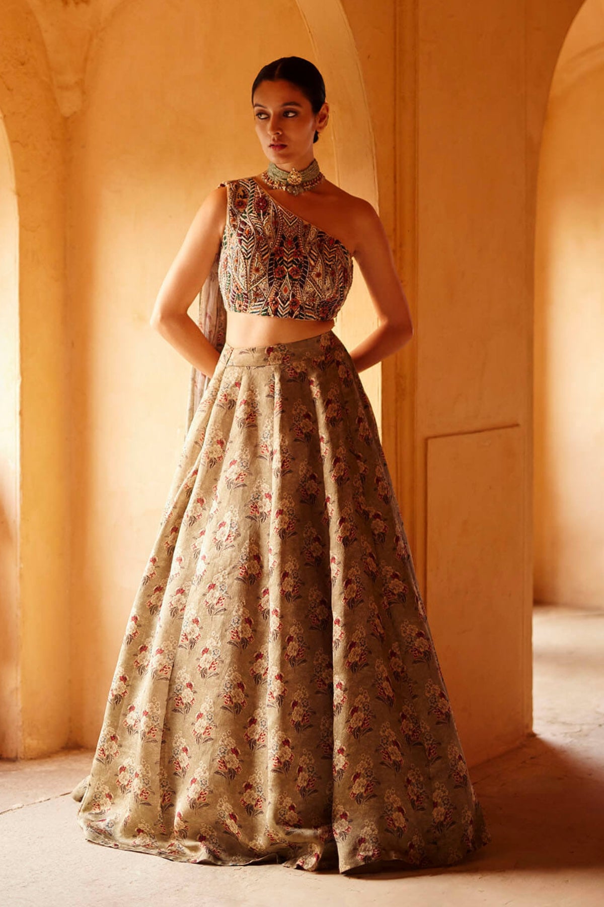 Deva One Shoulder Lehenga Set