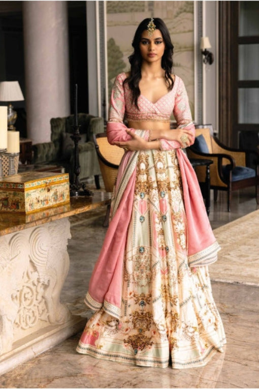 ELECTRA PRINTED LEHENGA SET