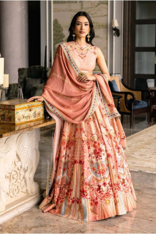 DELIA PRINTED LEHENGA SET