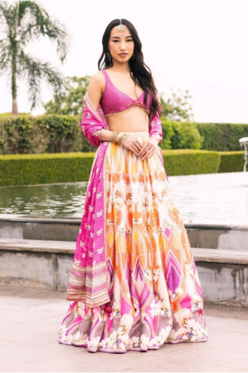 CALLIOPE PRINTED LEHENGA SET