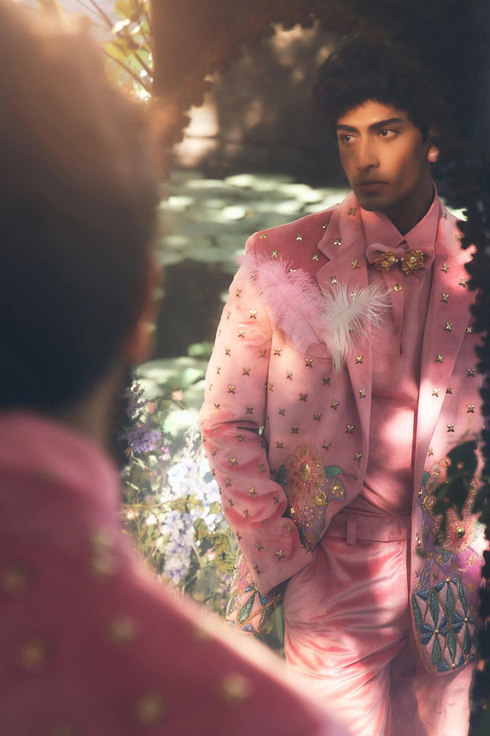 ANGELO - PINK VELVET 2 PIECE SUIT