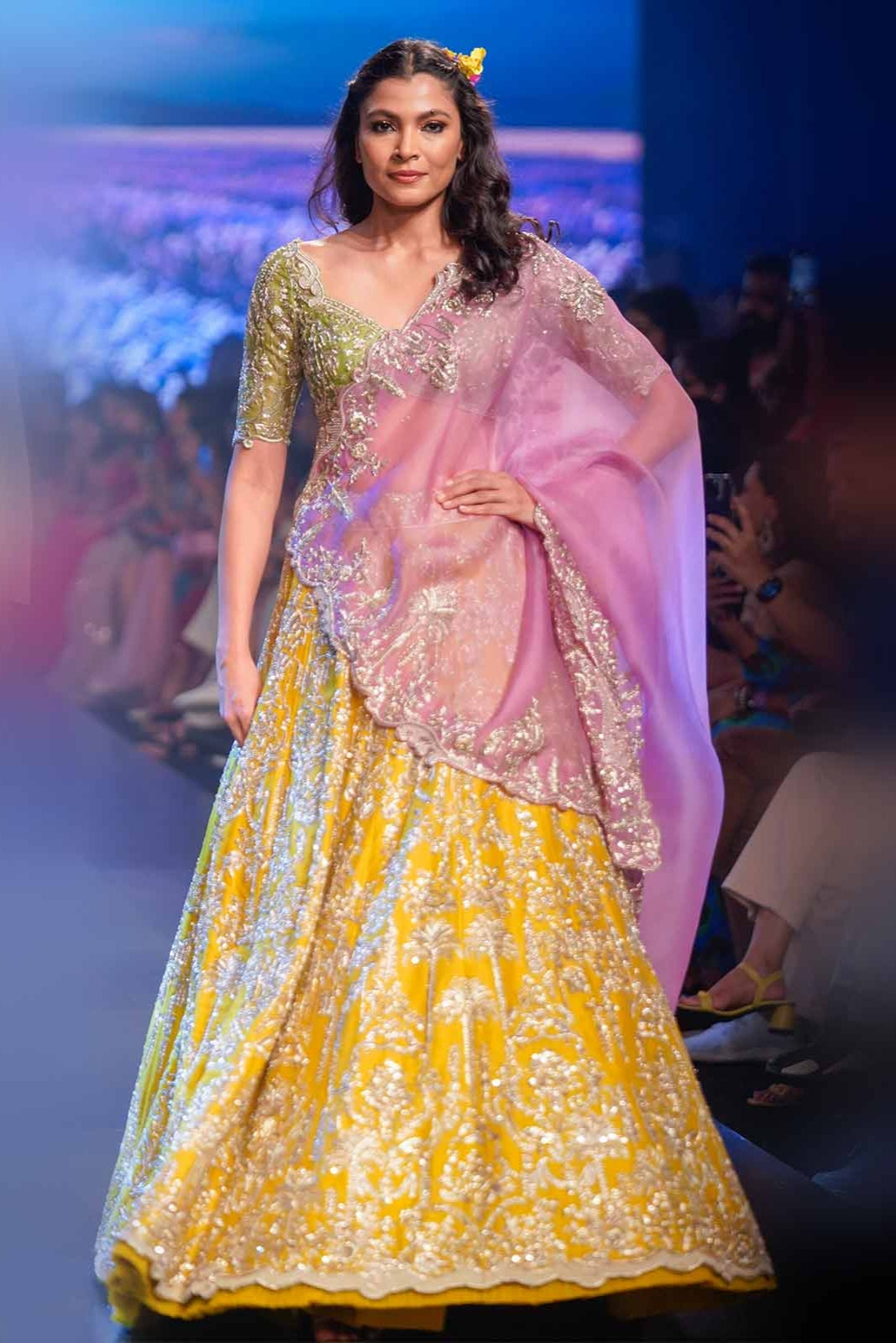 GULZAR YELLOW LEHANGA SET