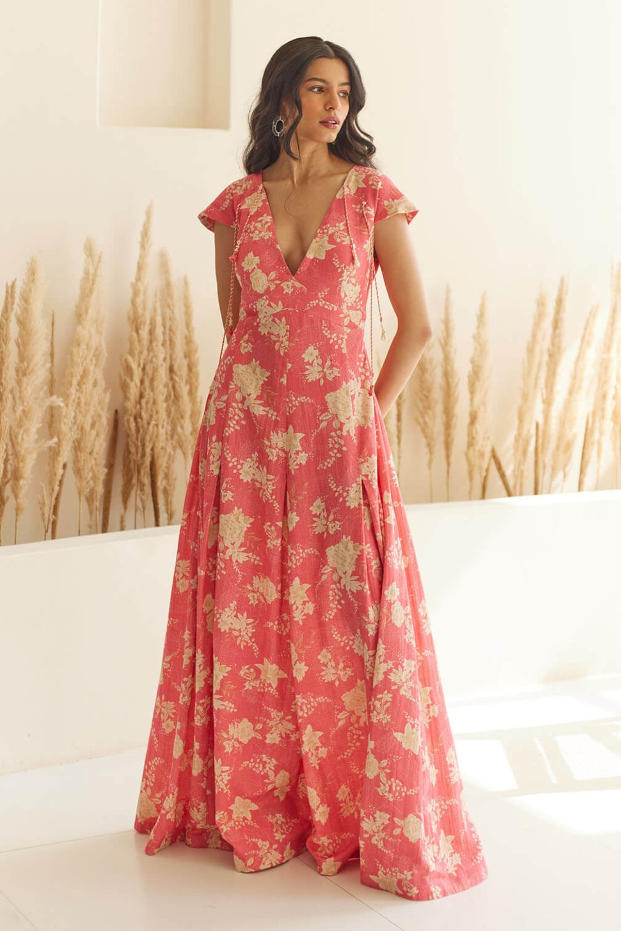 pink lily maxi dress Lily Pink Floral Maxi 10 / Short