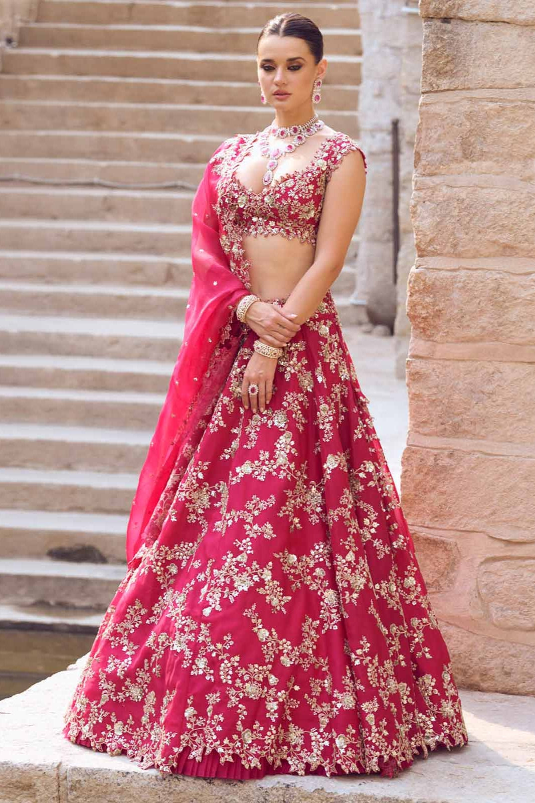 REENIE SEQUENCE ZARDOZI CREEPER LEHENGA SET