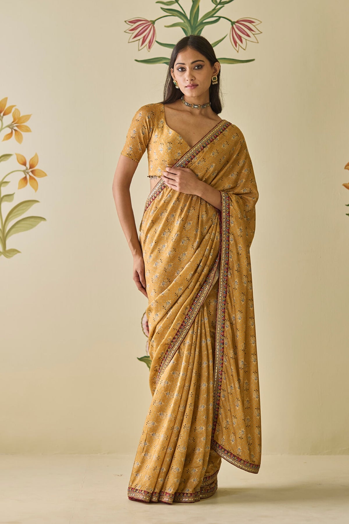 Mustard Yellow Saree
