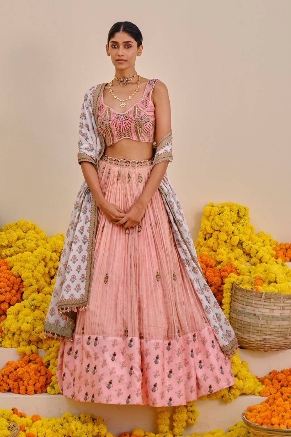 Pink Orchid Marodi Lehenga Set