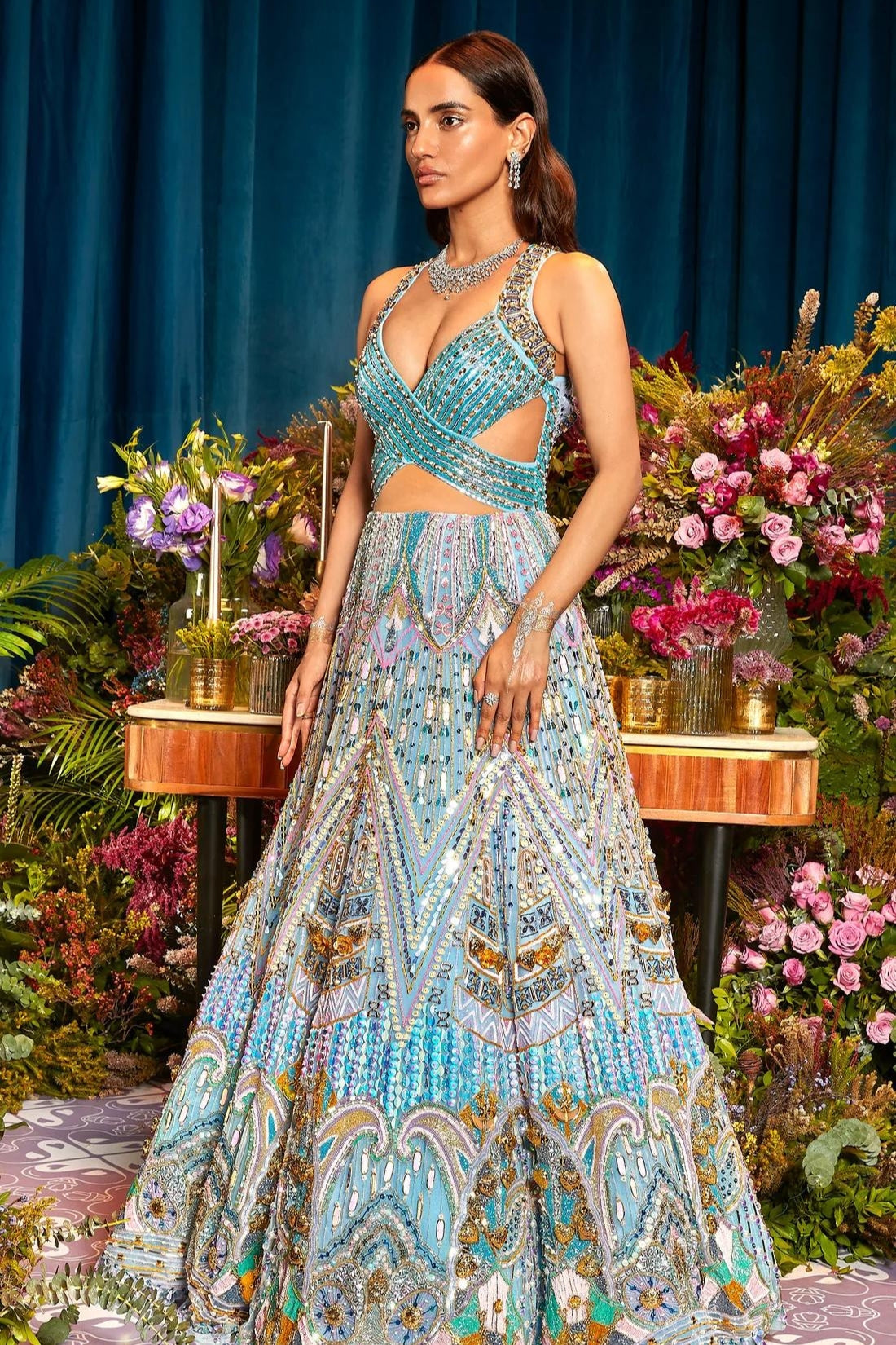 LILY - ICE BLUE BRIDAL GOWN 0 / Tall