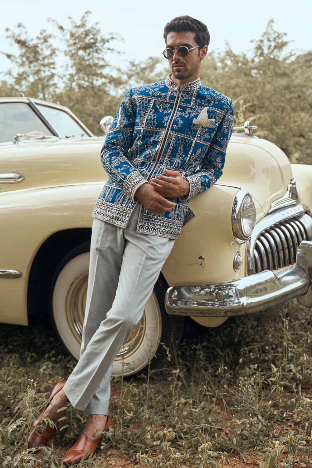 GEOMATIC BANDHGALA SET