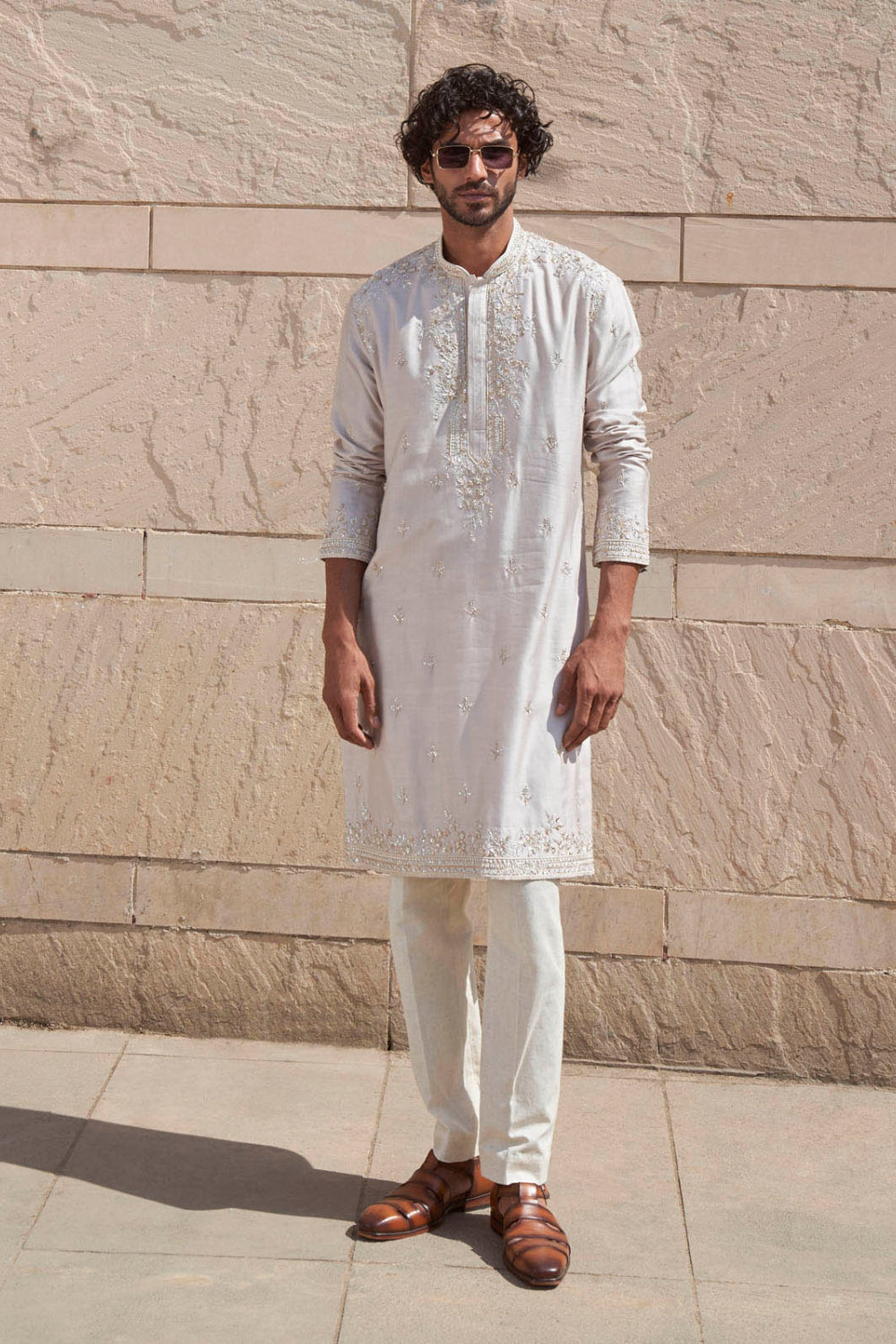 IVORY GEOMETRIC KURTA