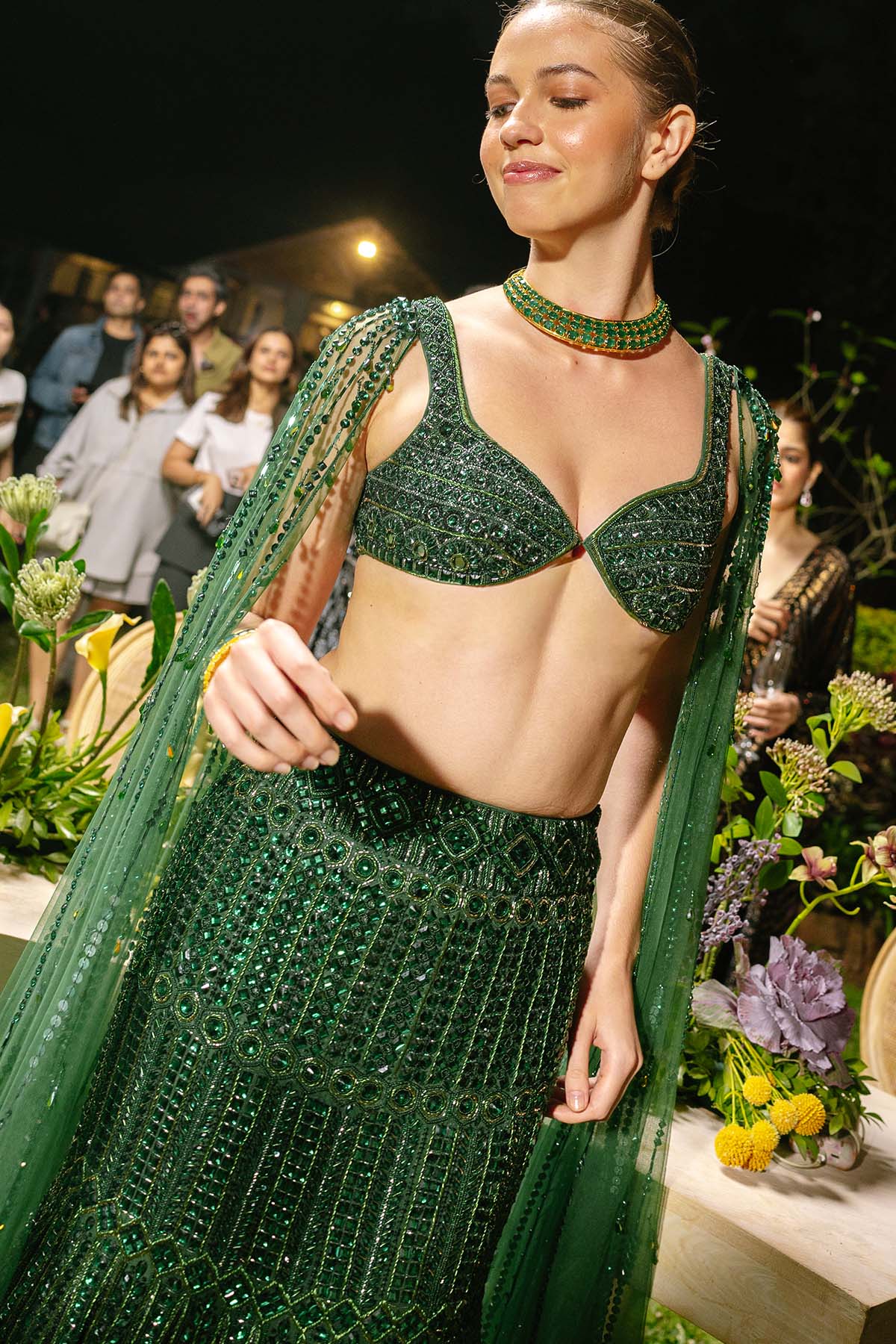 Emerald Élan Lehenga Set