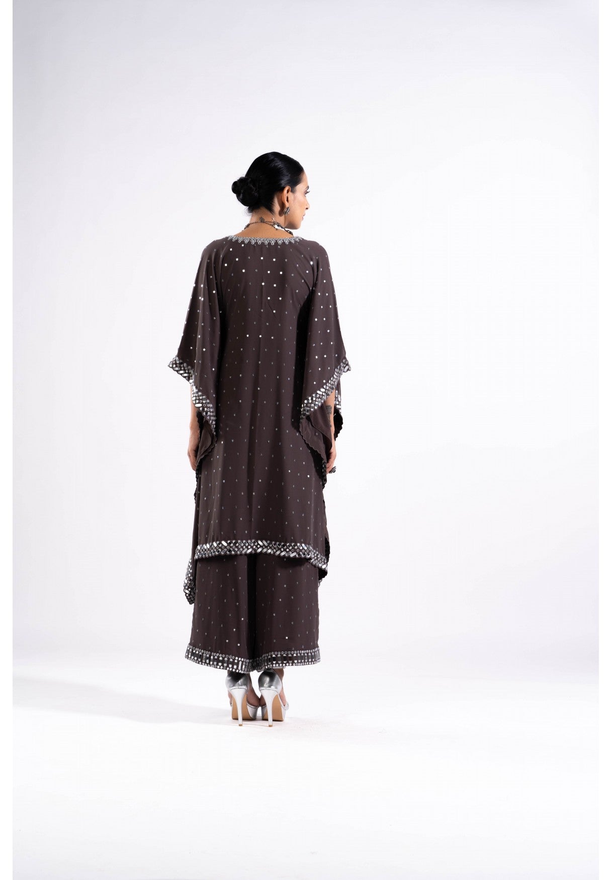 Charcoal Grey Kaftan Set