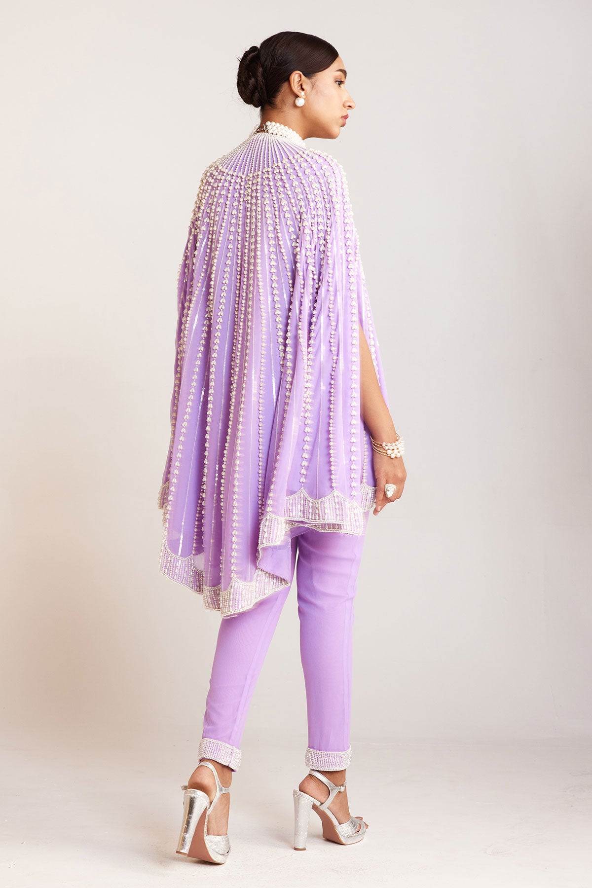 Lilac Asymmetrical Cape Set