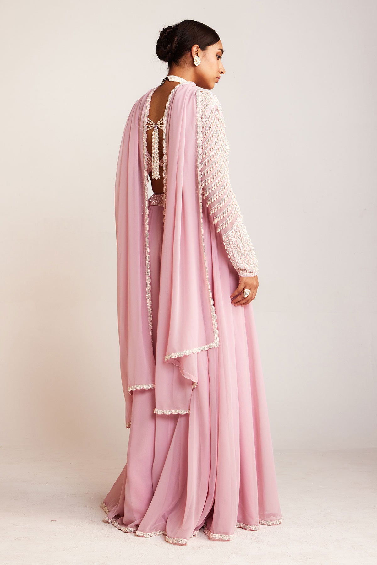 Powder Pink Lehenga Pant Set