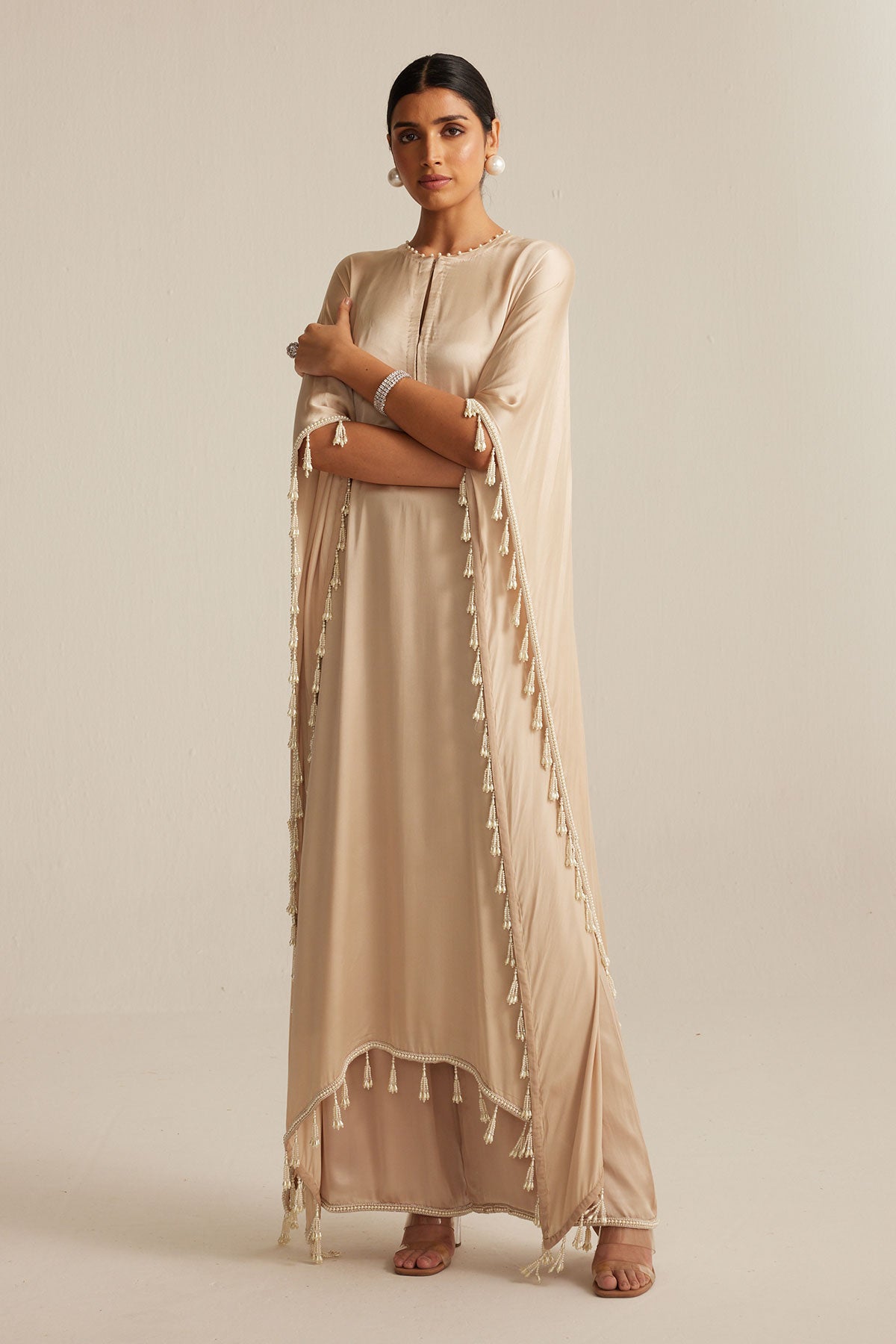 Light Beige Kaftaan Set