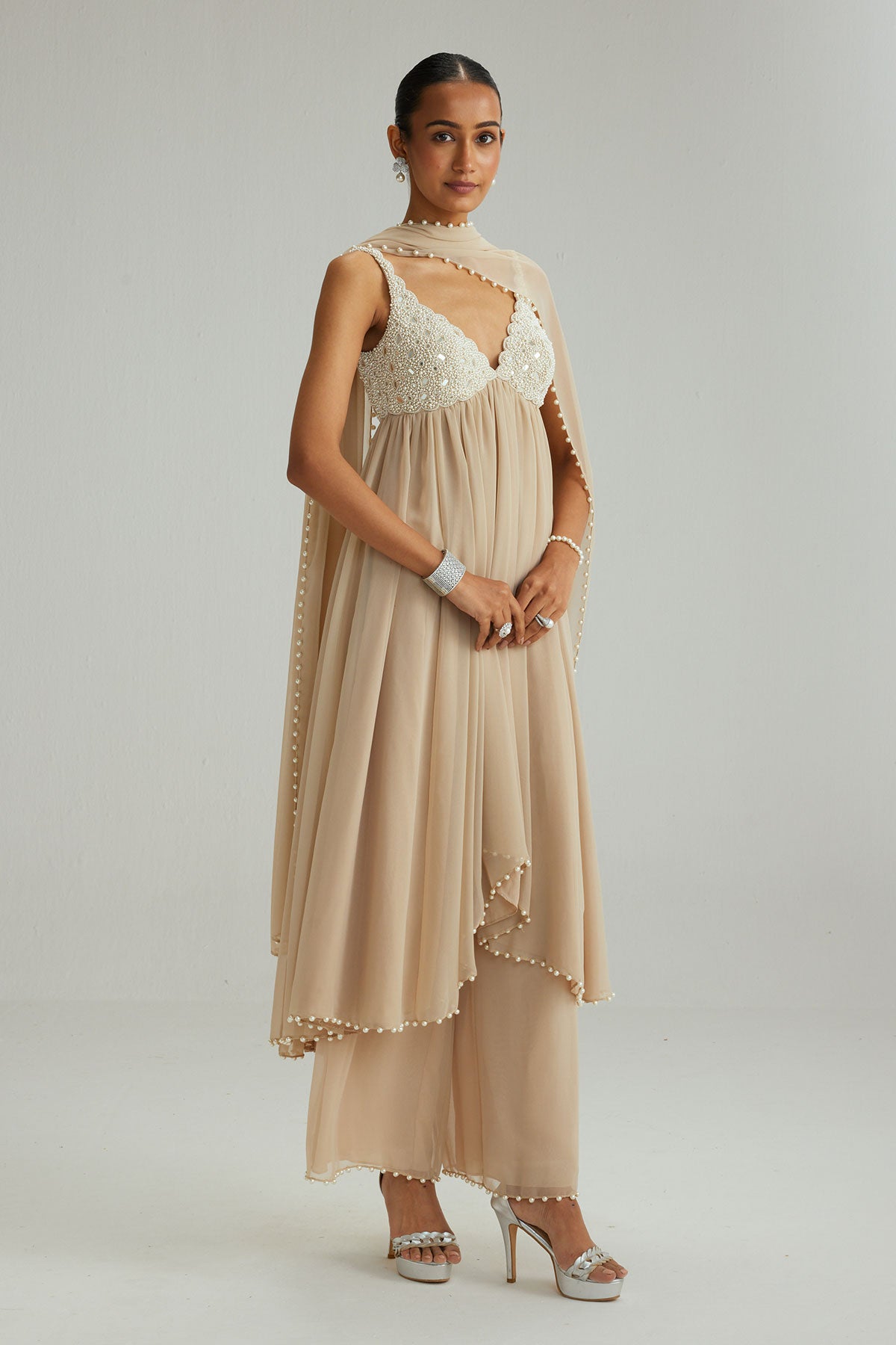 Light Beige Kurta Set