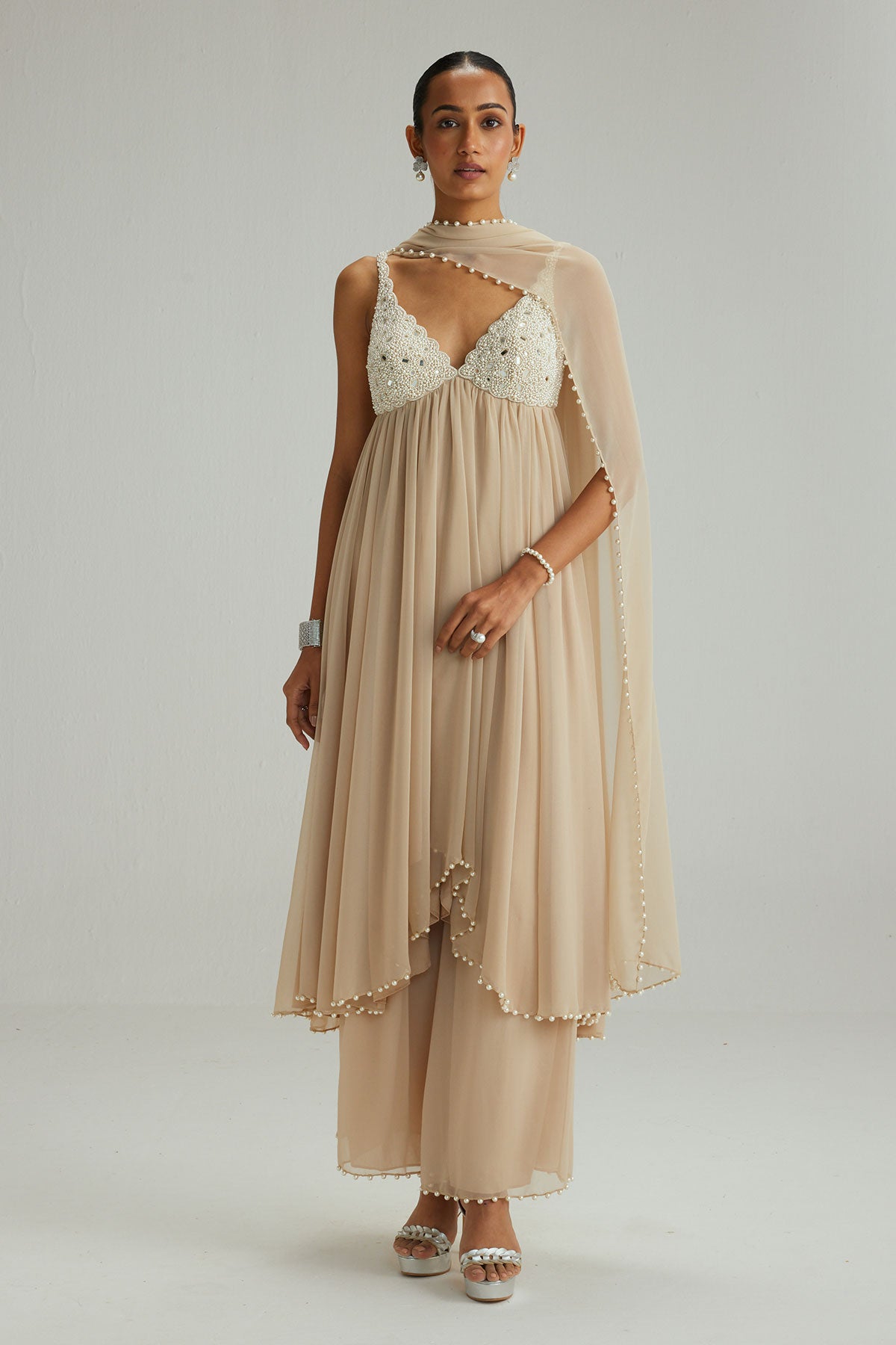 Light Beige Kurta Set