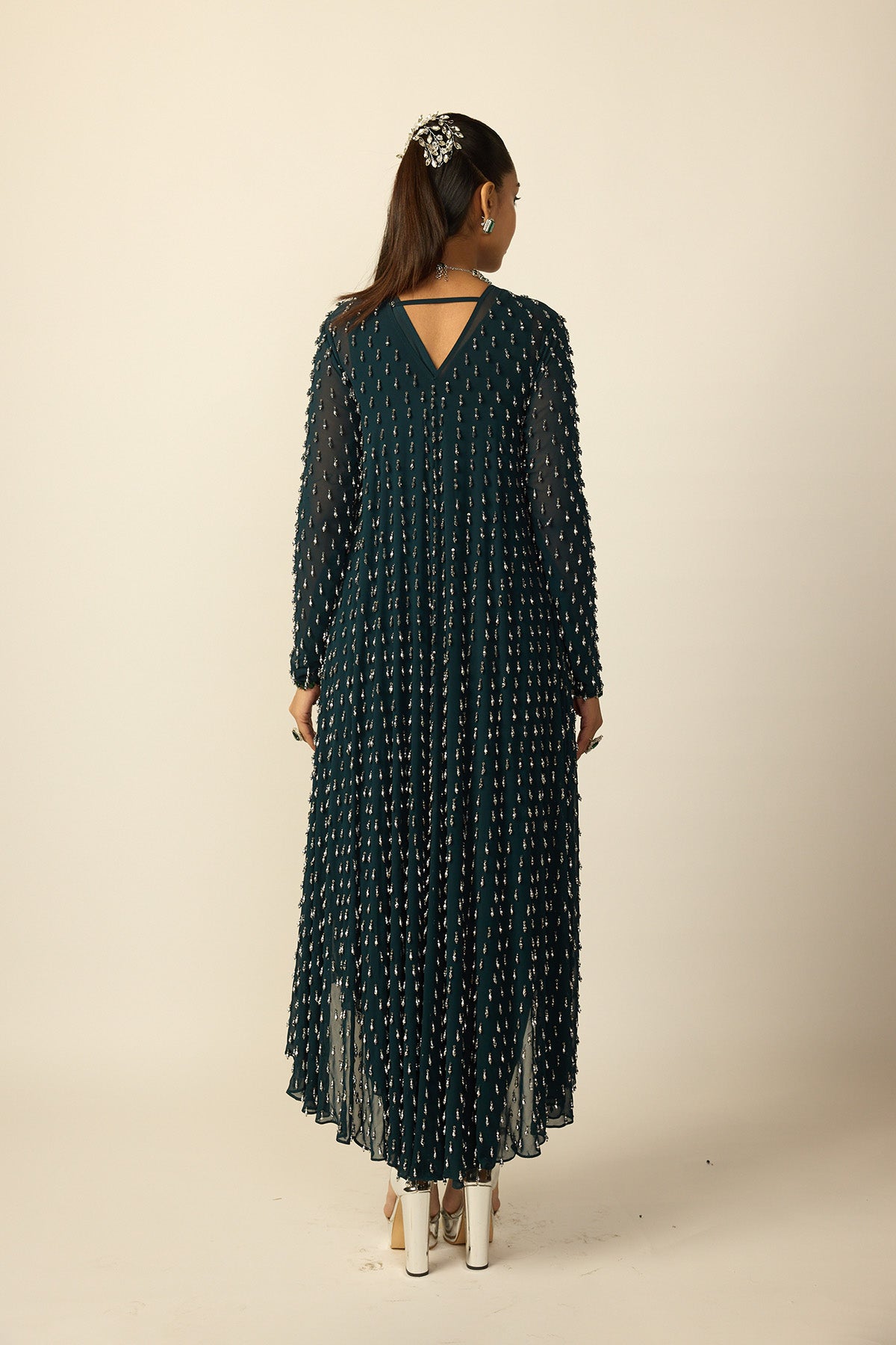 Dark Teal Drop Kurta Set