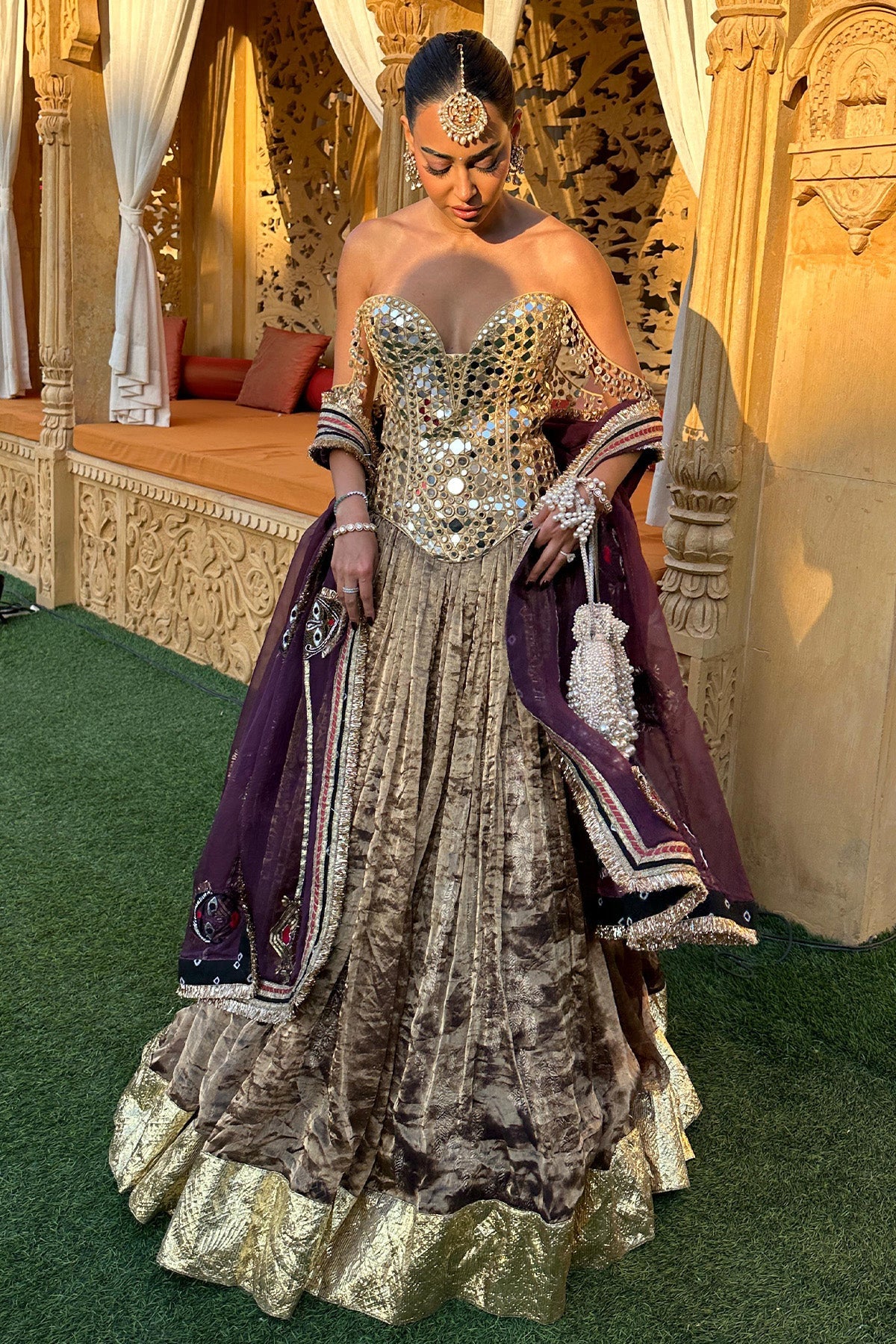 Arushi Mehra in Sheesh Jamuni Lehenga Set