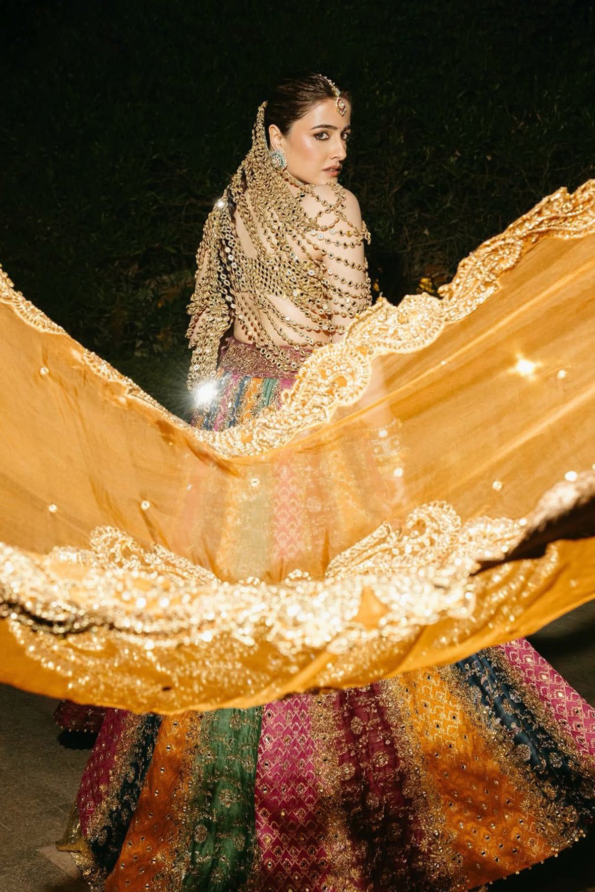 Nupur Sanon in Kalidar Multicolour Lehenga Set