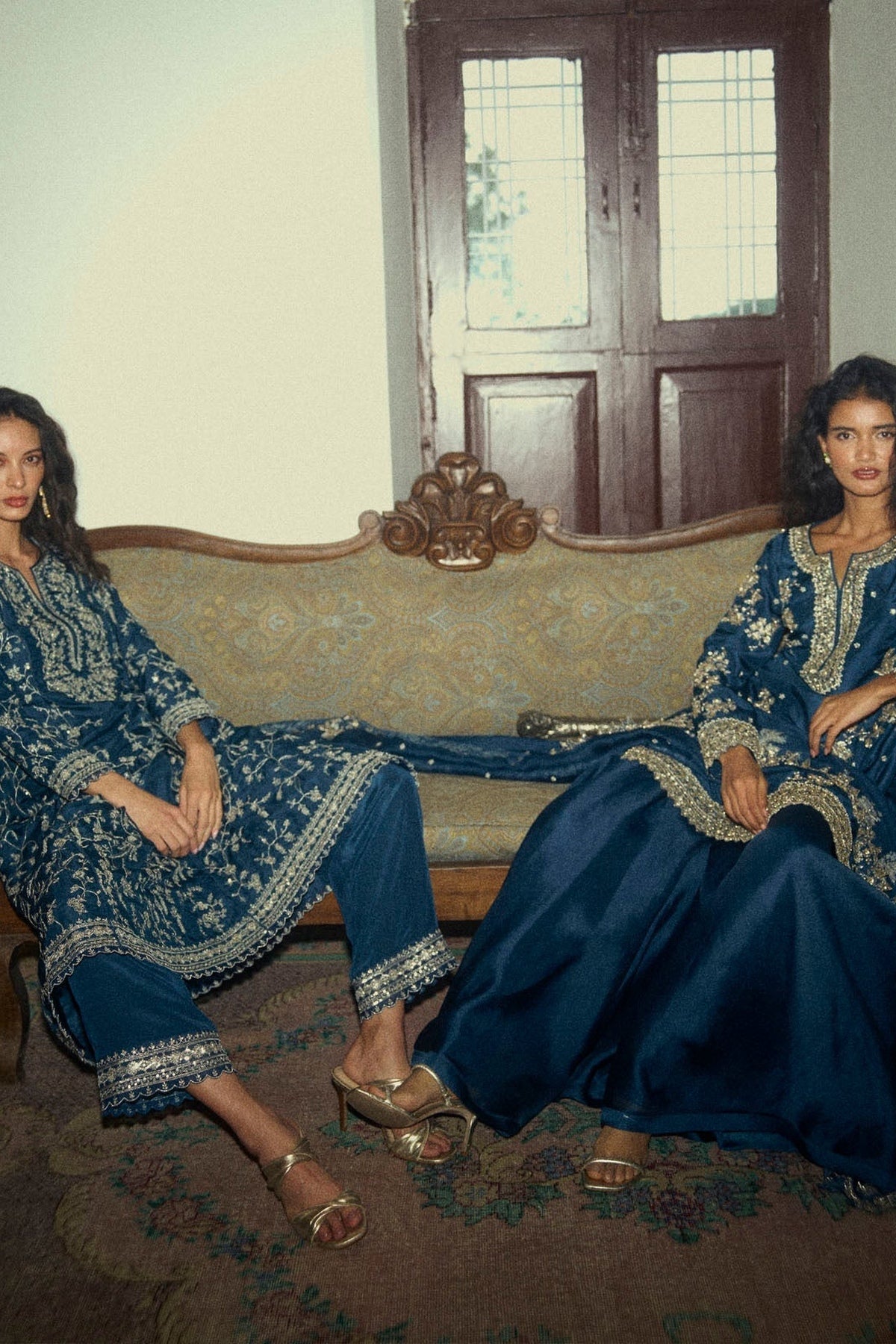 Aari Parrot A Line Kurta Set