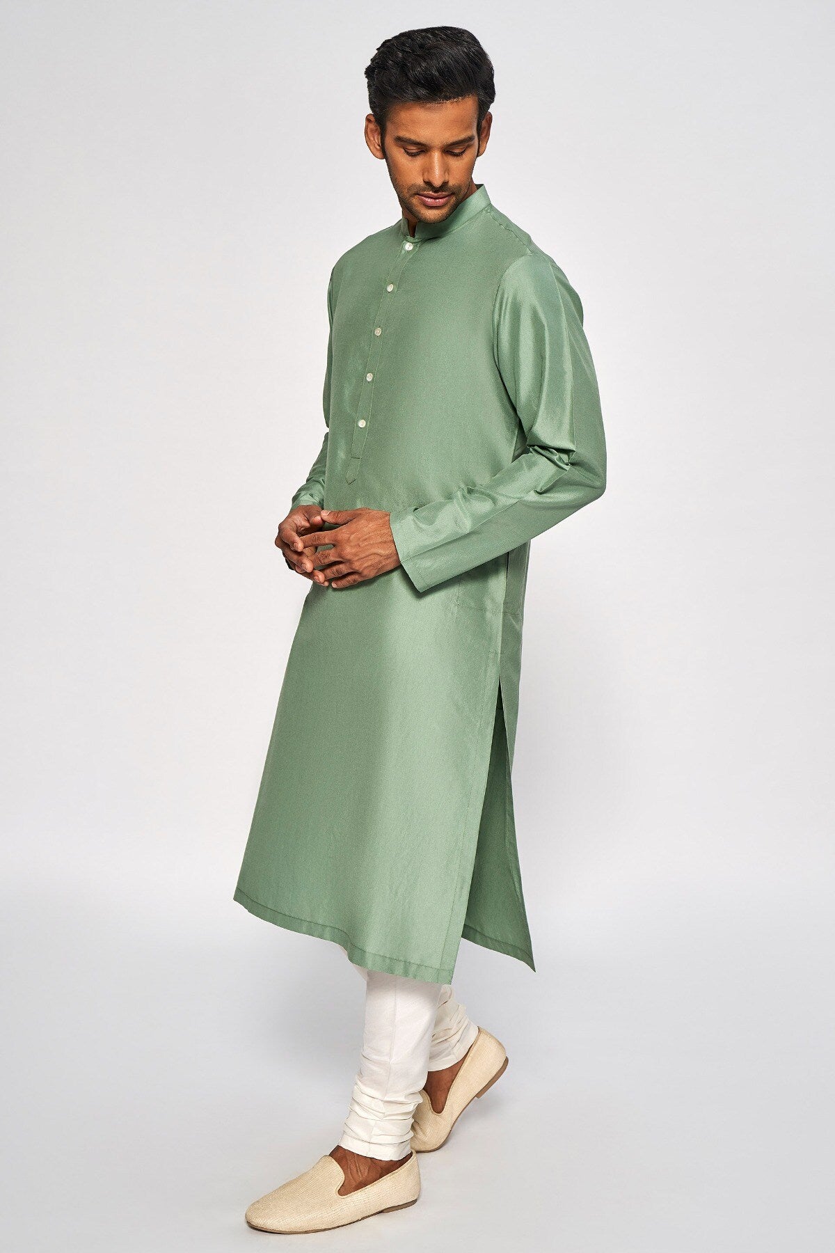 ISHIR KURTA – SAGE GREEN